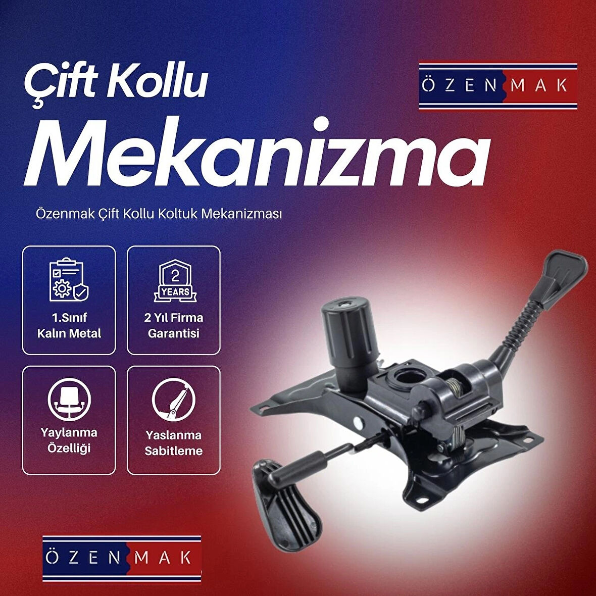 Büro Ofis Yönetici Oyuncu Koltuğu Çift Kollu Mekanizma Yedek Parça