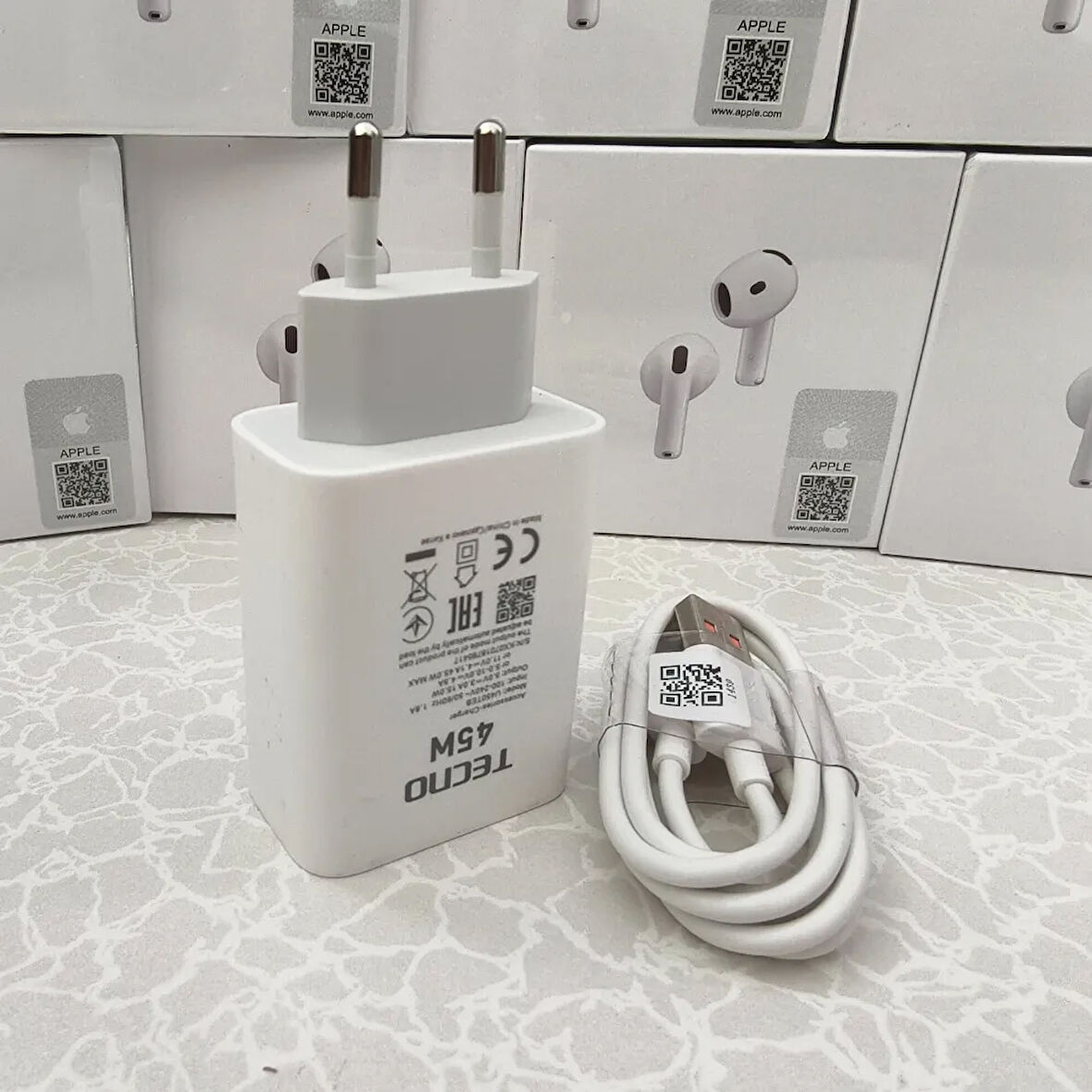 Tecno Pova Curve 5G Şarj Aleti Kablolu 45 Watt