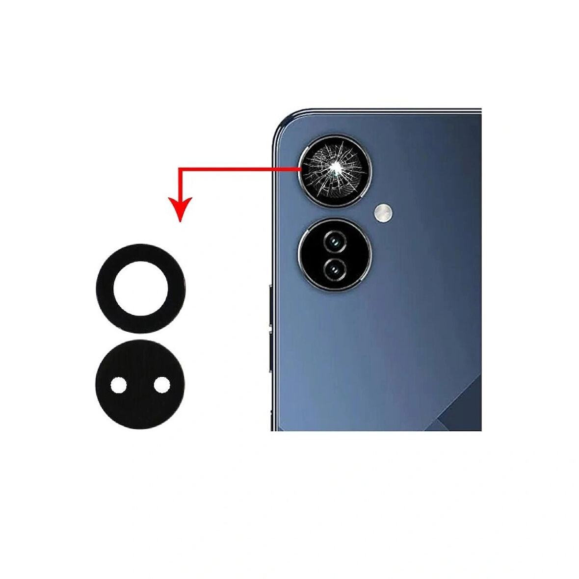Tecno Camon 19 Neo İle Uyumlu Kamera Camı İthal CH6İ