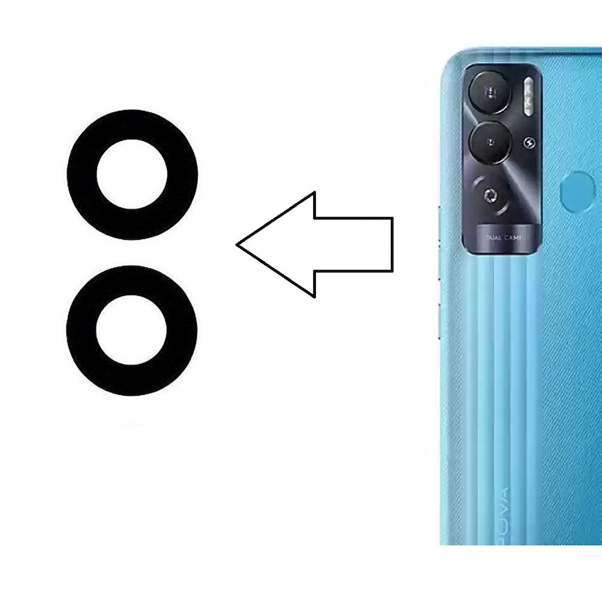 Tecno Pova Neo 1 İle Uyumlu Kamera Camı İthal LE6 LE6H