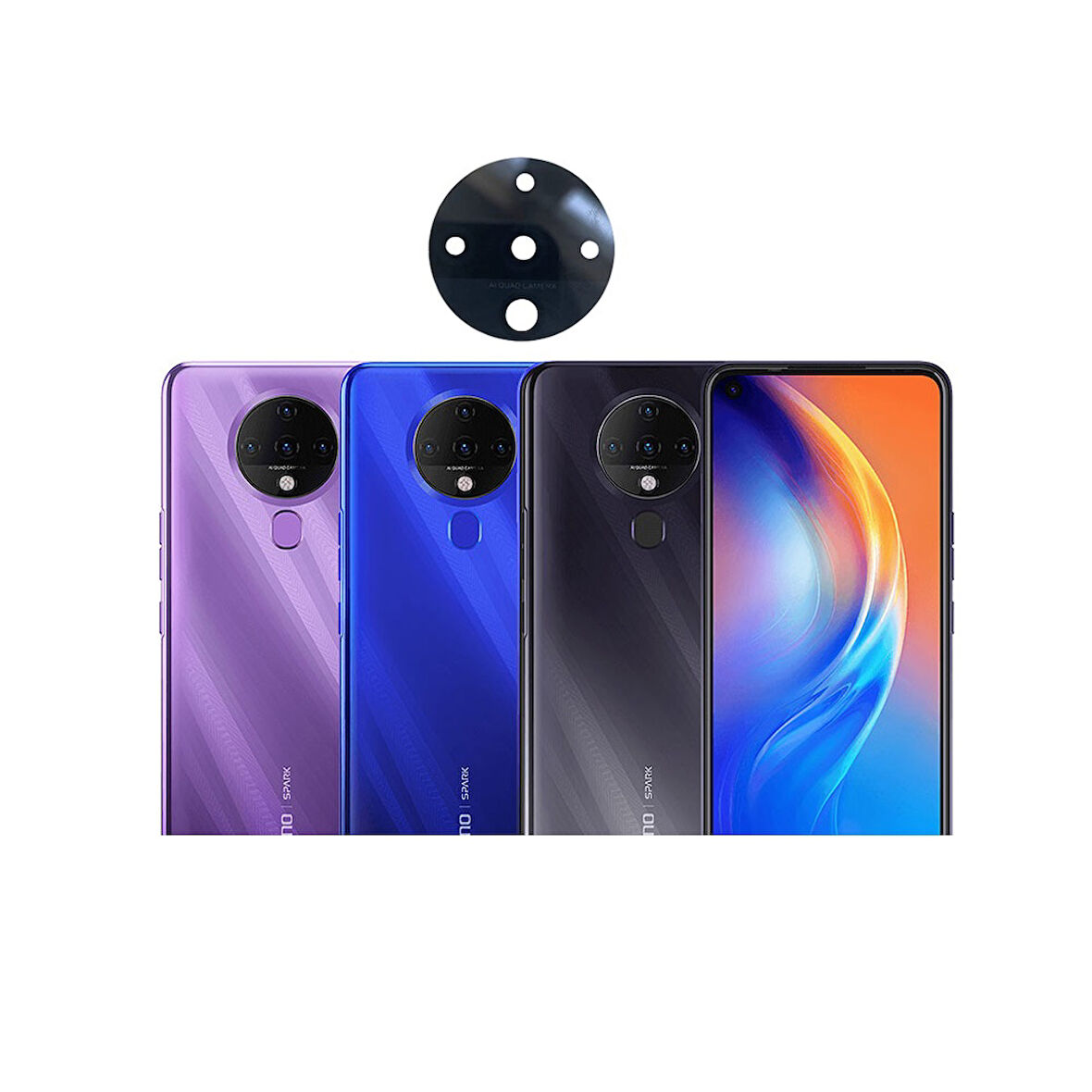 Tecno Spark 6 İle Uyumlu Kamera Camı İthal KE7