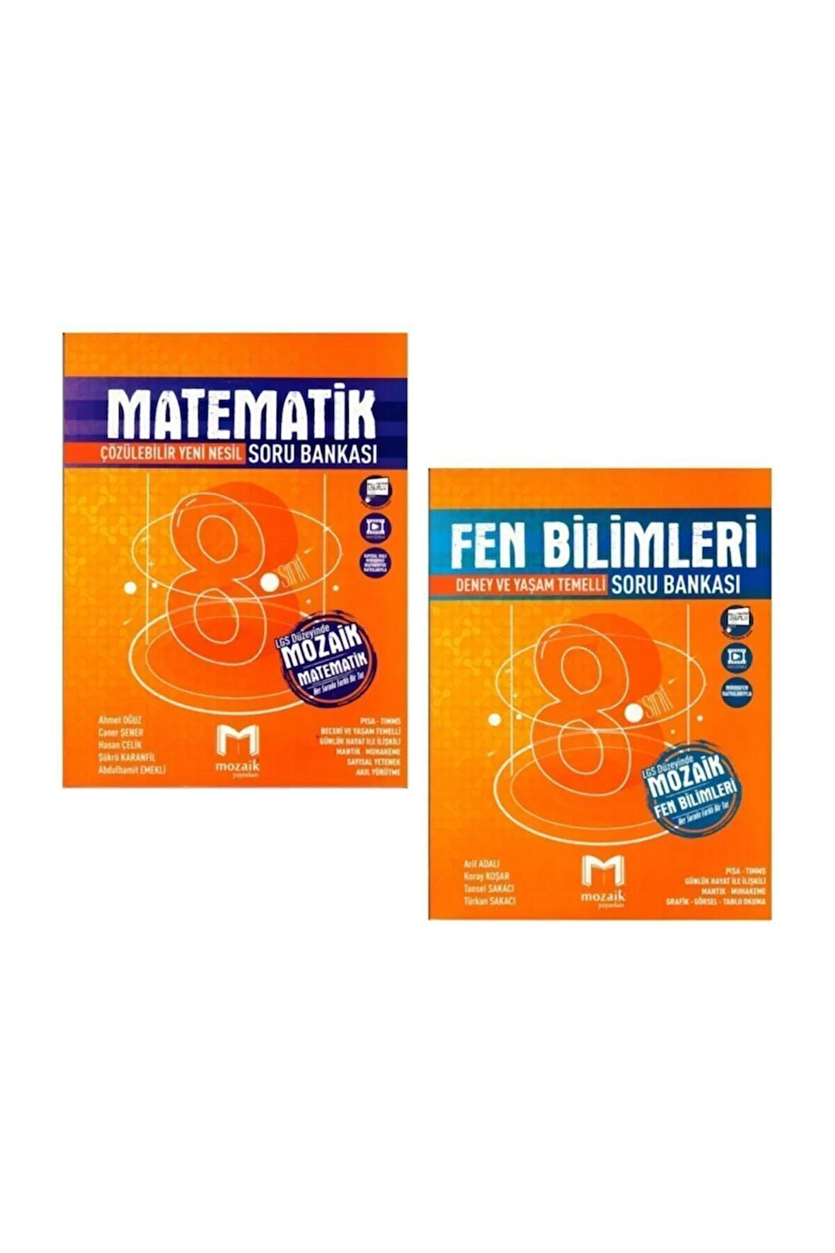 Mozaik 8. Sınıf Matematik + Fen Bilimleri Soru Bankası Seti Yeni