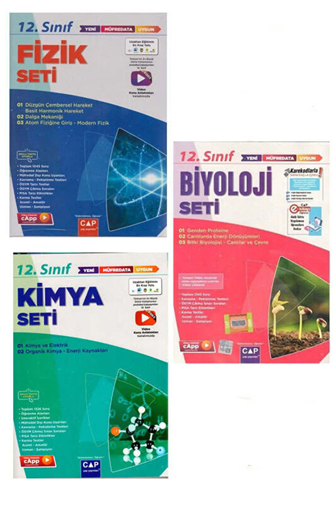Çap Yayınları 2025 12.Sınıf Fizik - Kimya - Biyoloji Fasikül Seti
