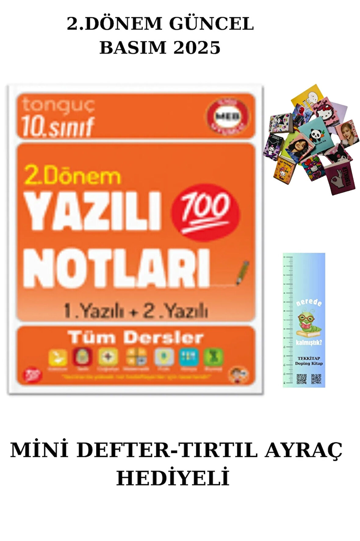 Tonguç 10. Sınıf Yazılı Notları 2. Dönem 1 ve 2. Yazılı 2025 (MİNİ DEFTER+TIRTIL AYRAÇ)