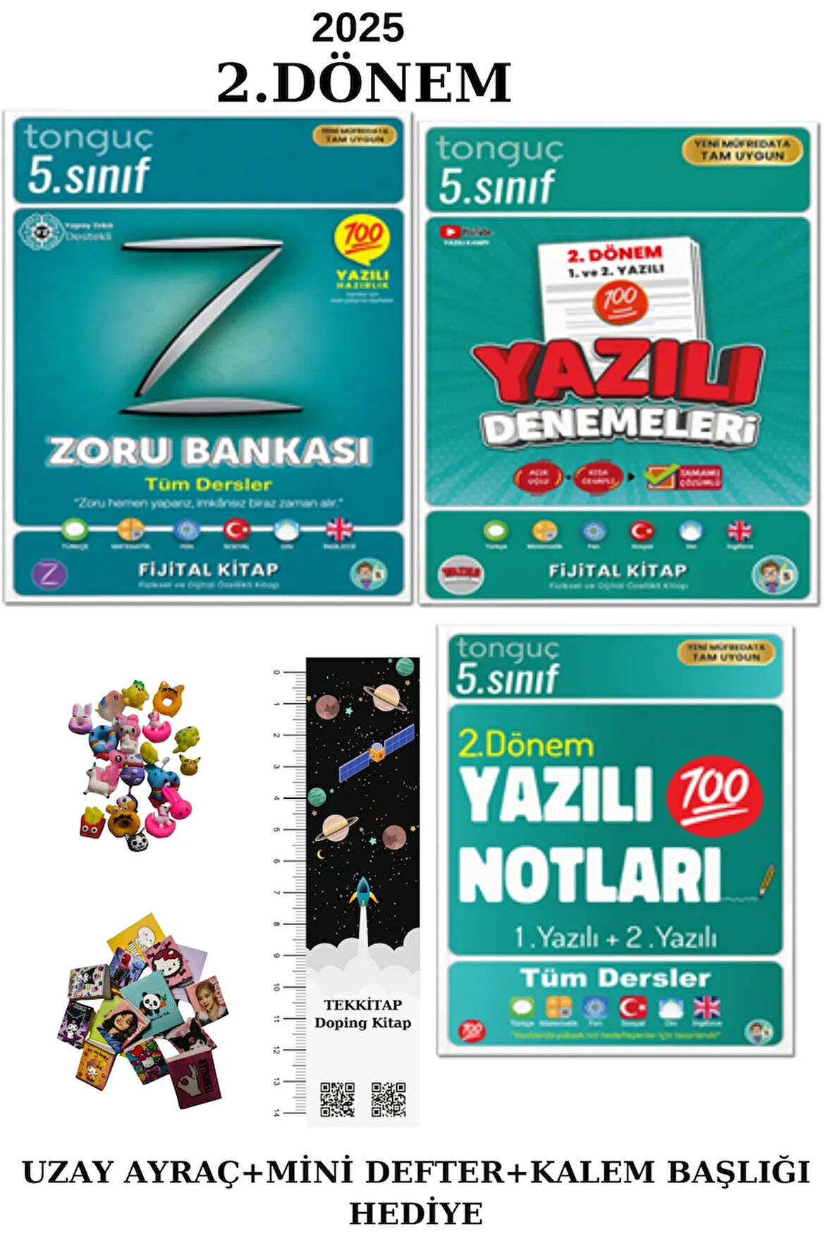 Tonguç 5. Sınıf Zoru TD. - Yazılı Notları-Yazılı Denemeleri 2. DÖNEM (3KİTAP) (UZAY+MİNİ+K.BAŞLIĞI)