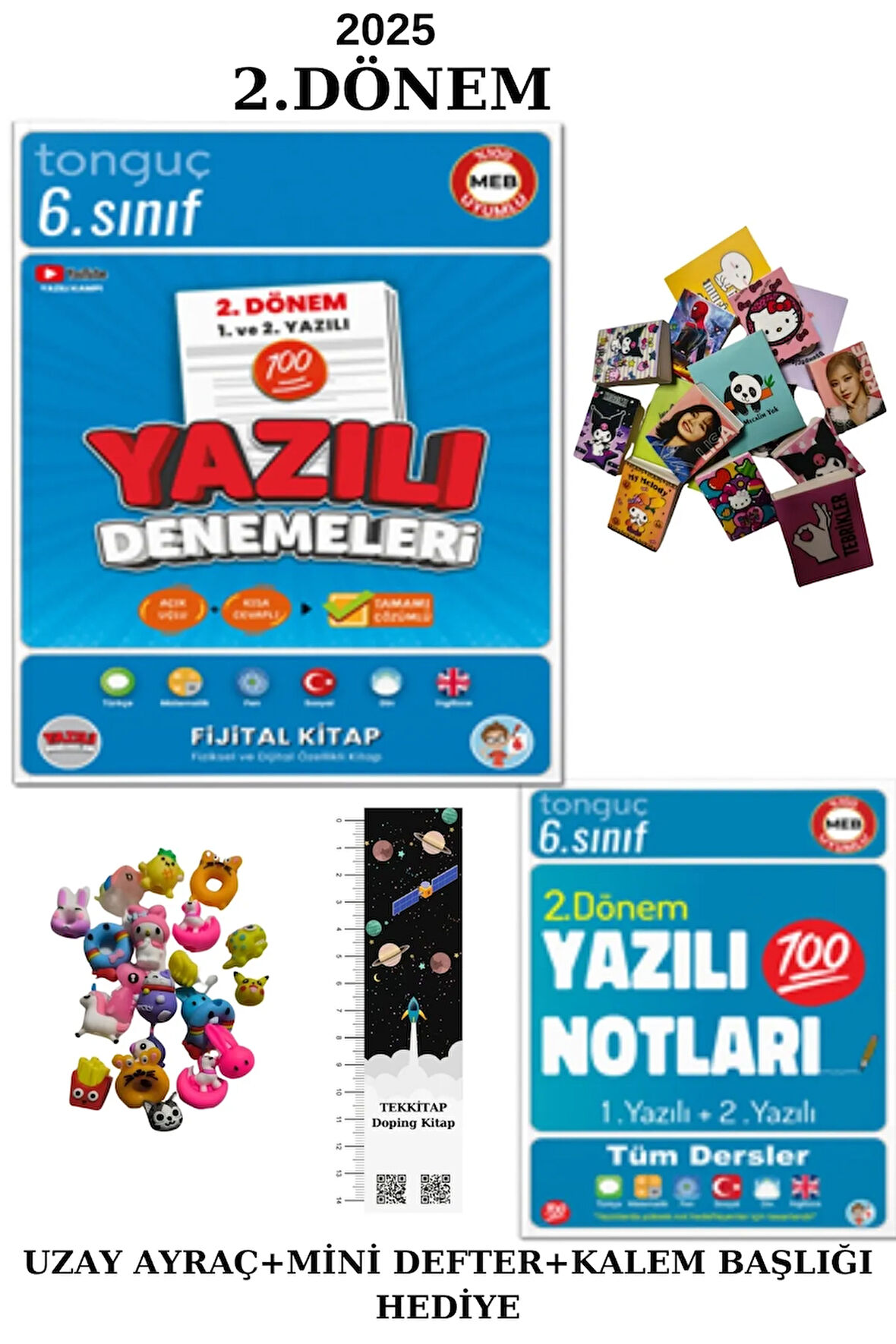 Tonguç 6. Sınıf Yazılı Notları ve Yazılı Denemeleri  2. Dönem 1 ve 2. Yazılı(UZAY A.+MİNİ D.KALEMB.)