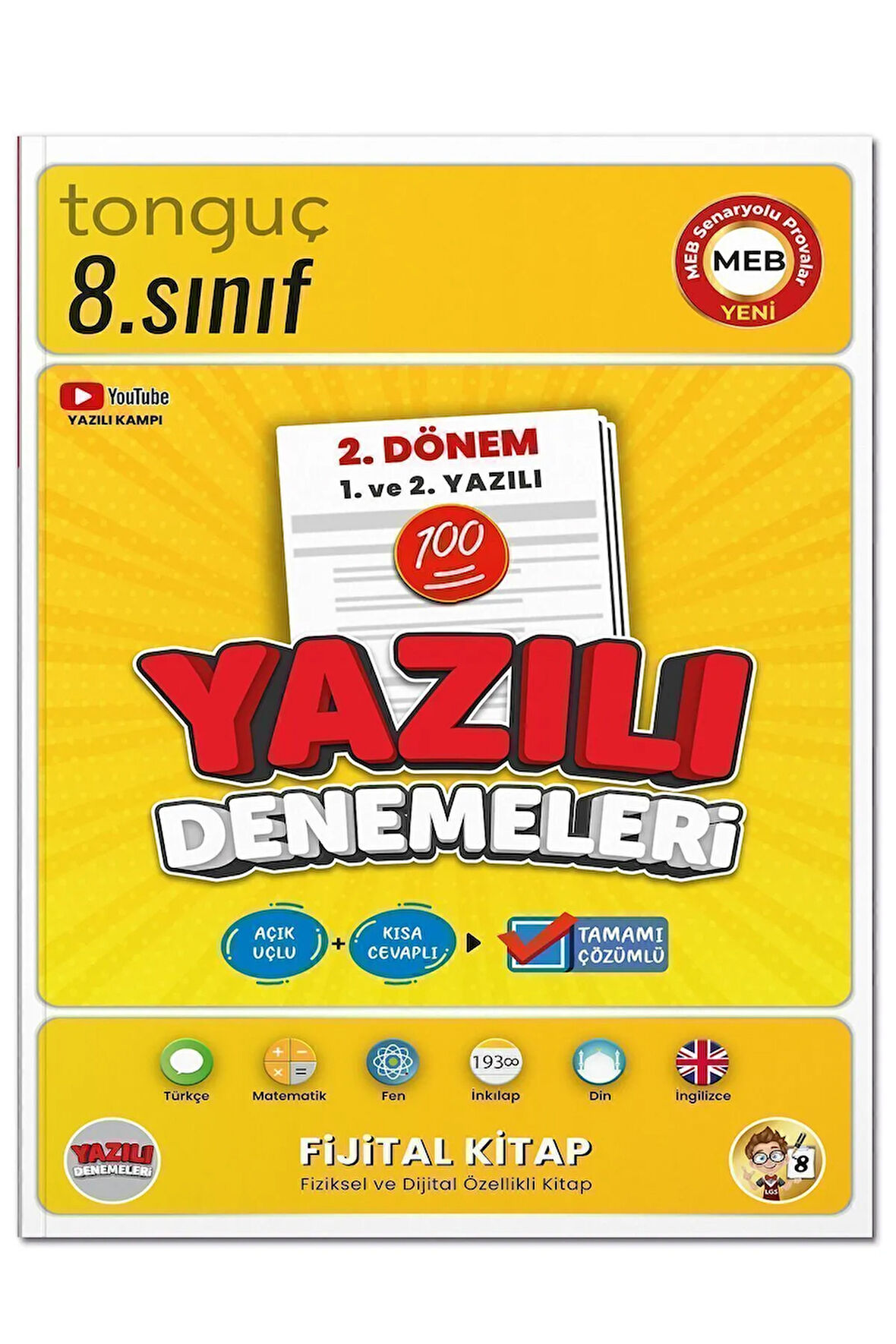 8. Sınıf Yazılı Denemeleri 2. Dönem 1 ve 2. Yazılı - Tonguç Yayınları