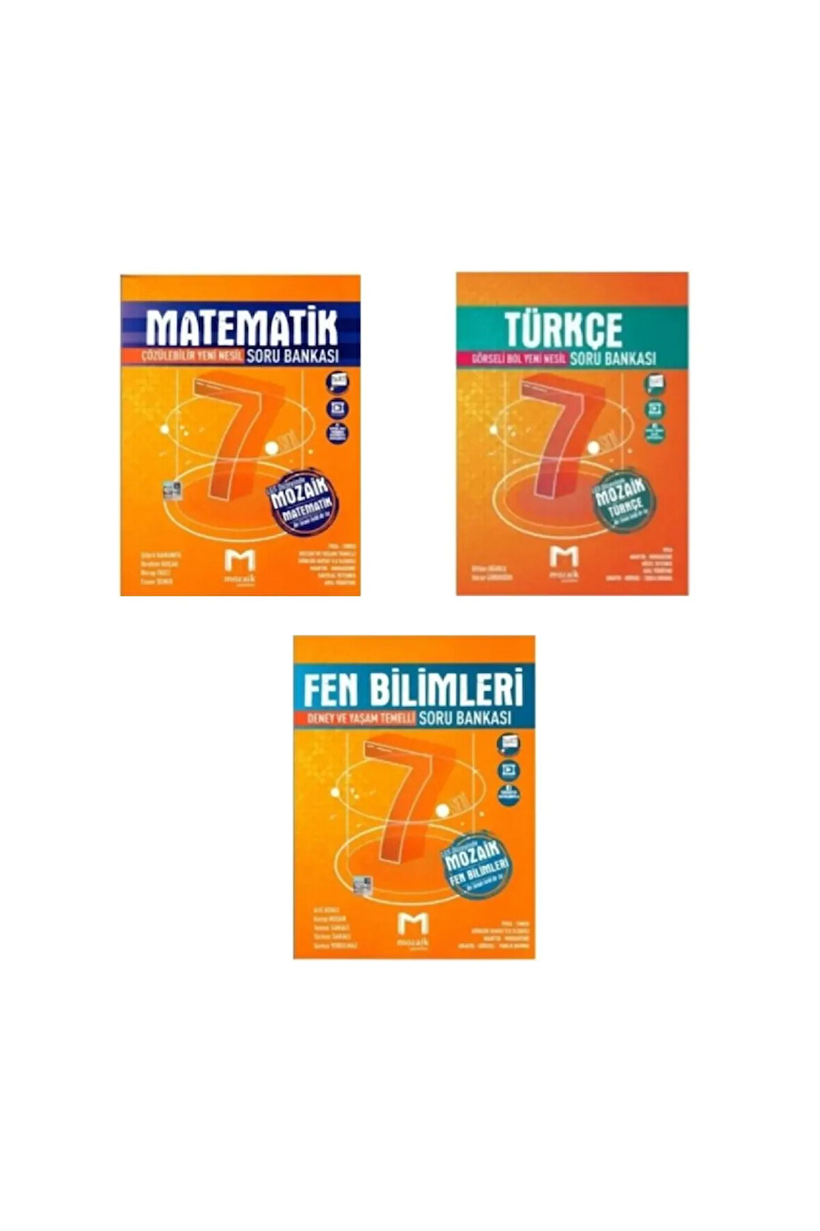 Mozaik 7. Sınıf Mat Türkçe Fen 3lü set