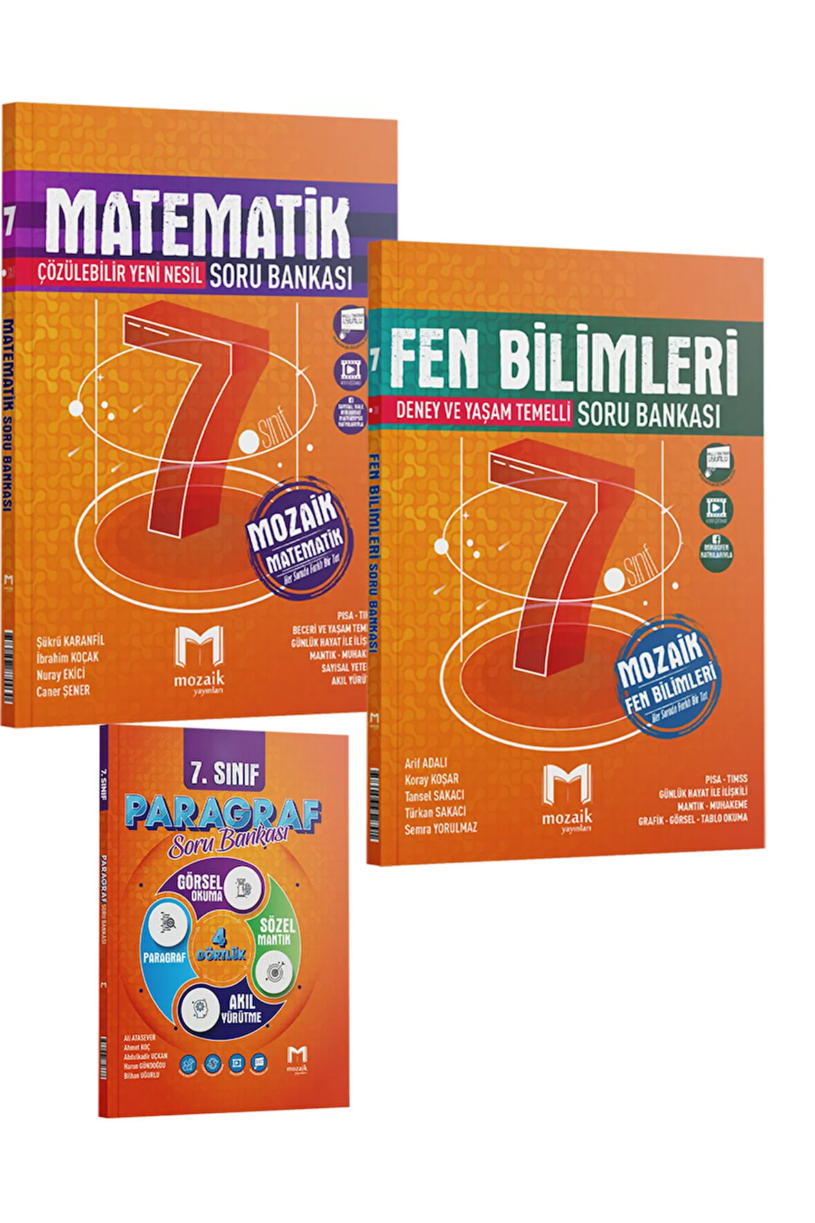 Mozaik 7. Sınıf Matematik Fen Bilimleri Soru Seti 2024 (Mozaik Paragraf )