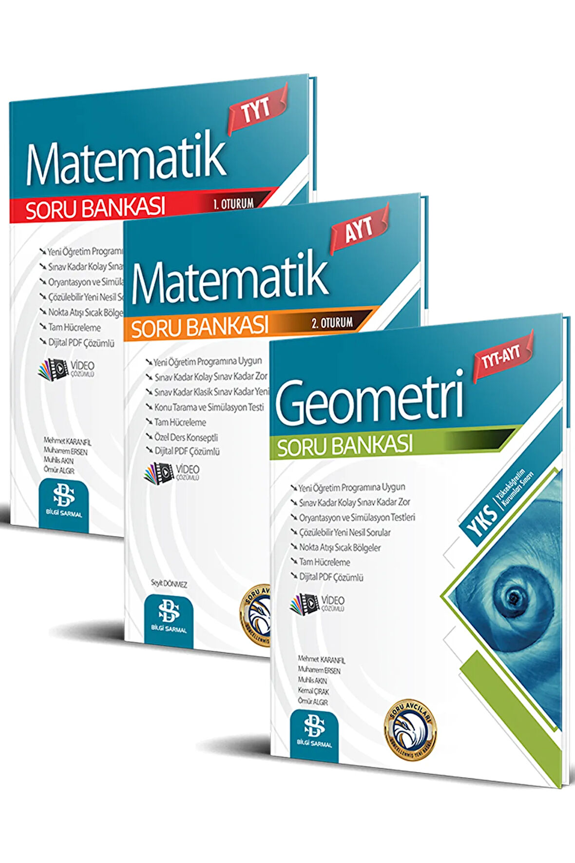 Bilgi Sarmal TYT AYT MAtematik ve Geometri Soru Bankası Seti (3 Kitap)