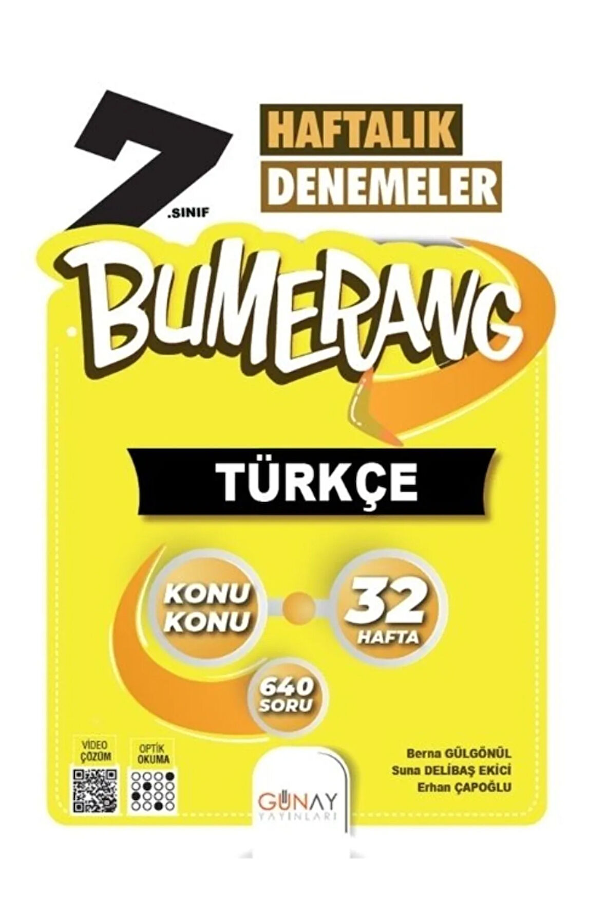 Bumerang 7. Sınıf Türkçe Haftalık Denemeler