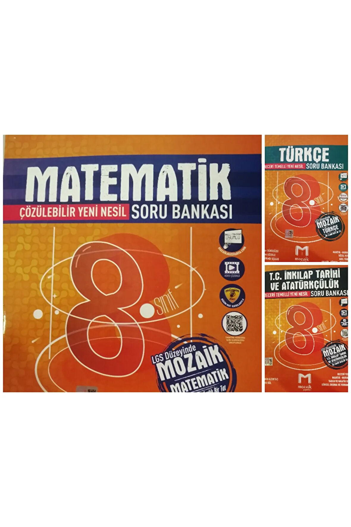 8. Sınıf Mozaik Yayınları Matematik - Türkçe- İnkilap Soru Bankası