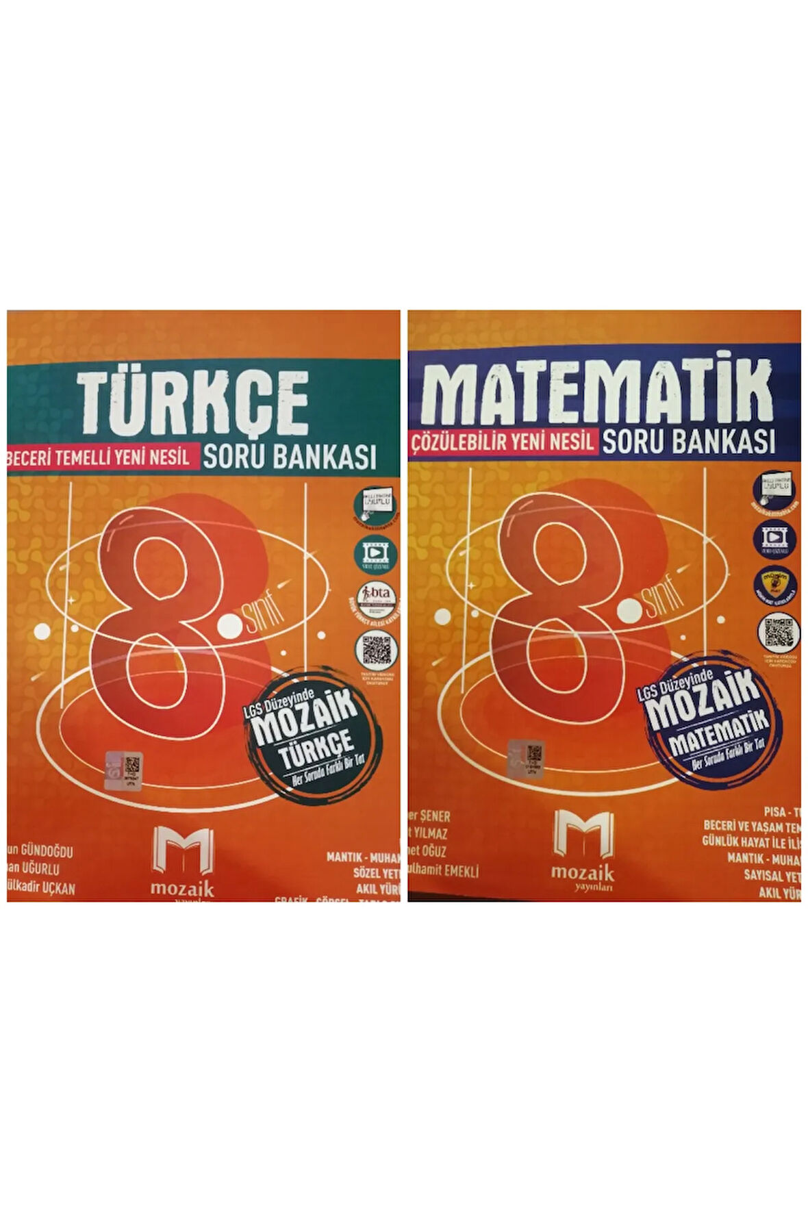 8. Sınıf Mozaik Yayınları Matematik Ve Türkçe Soru Bankası