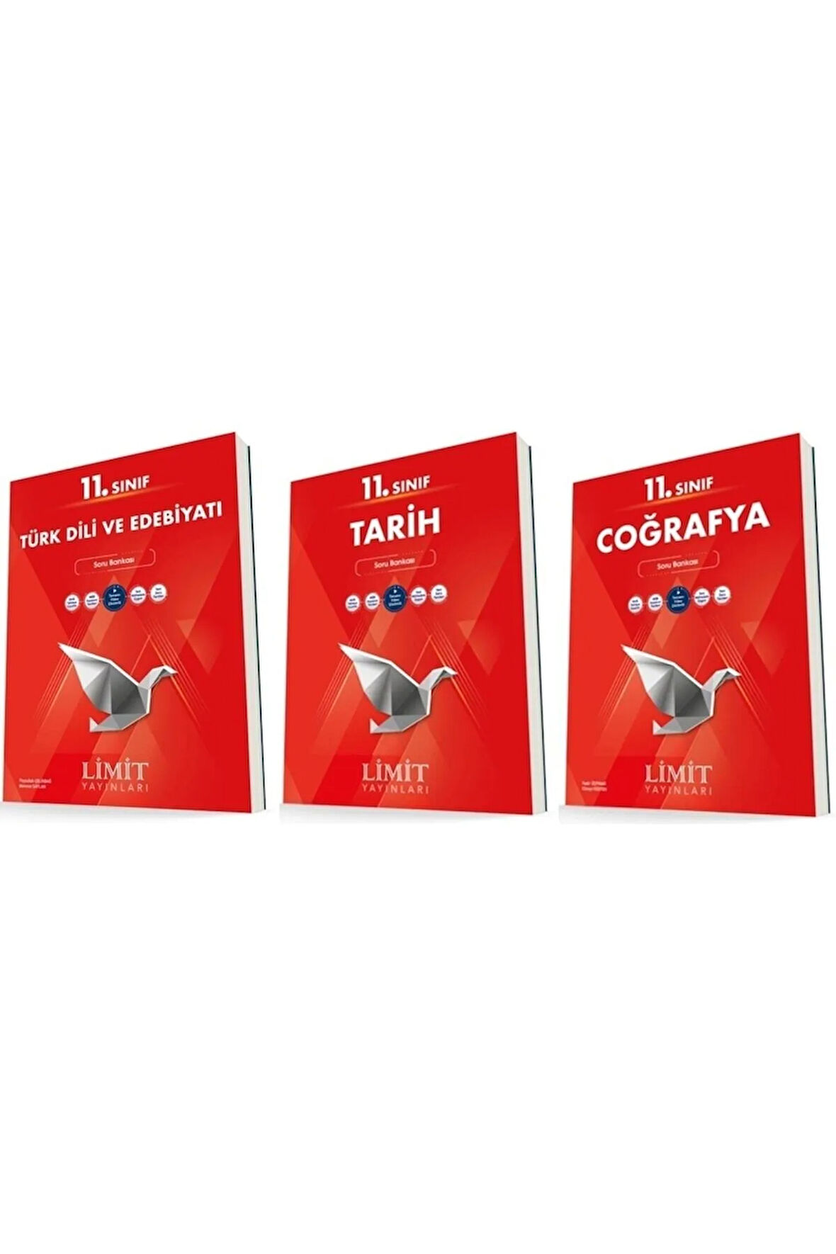 Limit 11. Sınıf Edebiyat + Tarih + Coğrafya Soru Bankası Seti 3 Kitap 2023