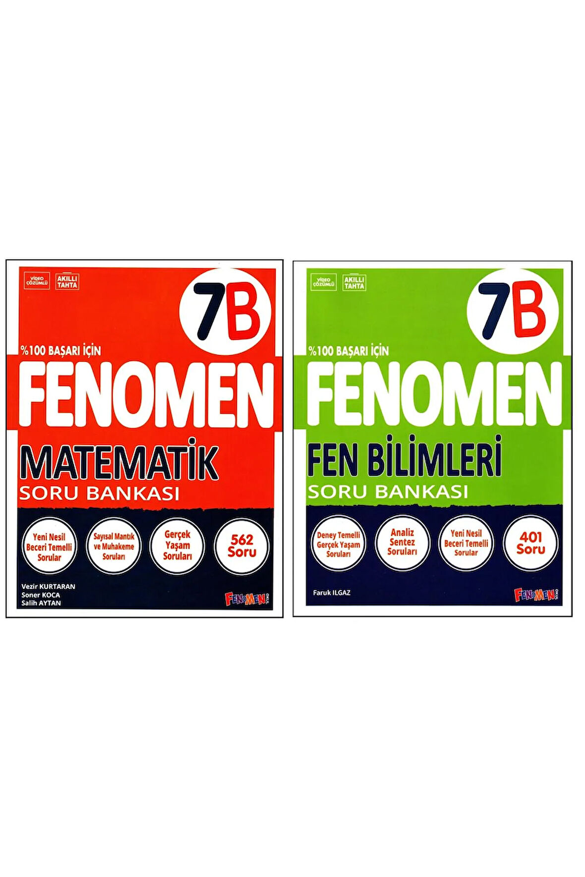 Fenomen 7. Sınıf Matematik (B) Fen Bilimleri (B) Soru Bankası 2 Kitap