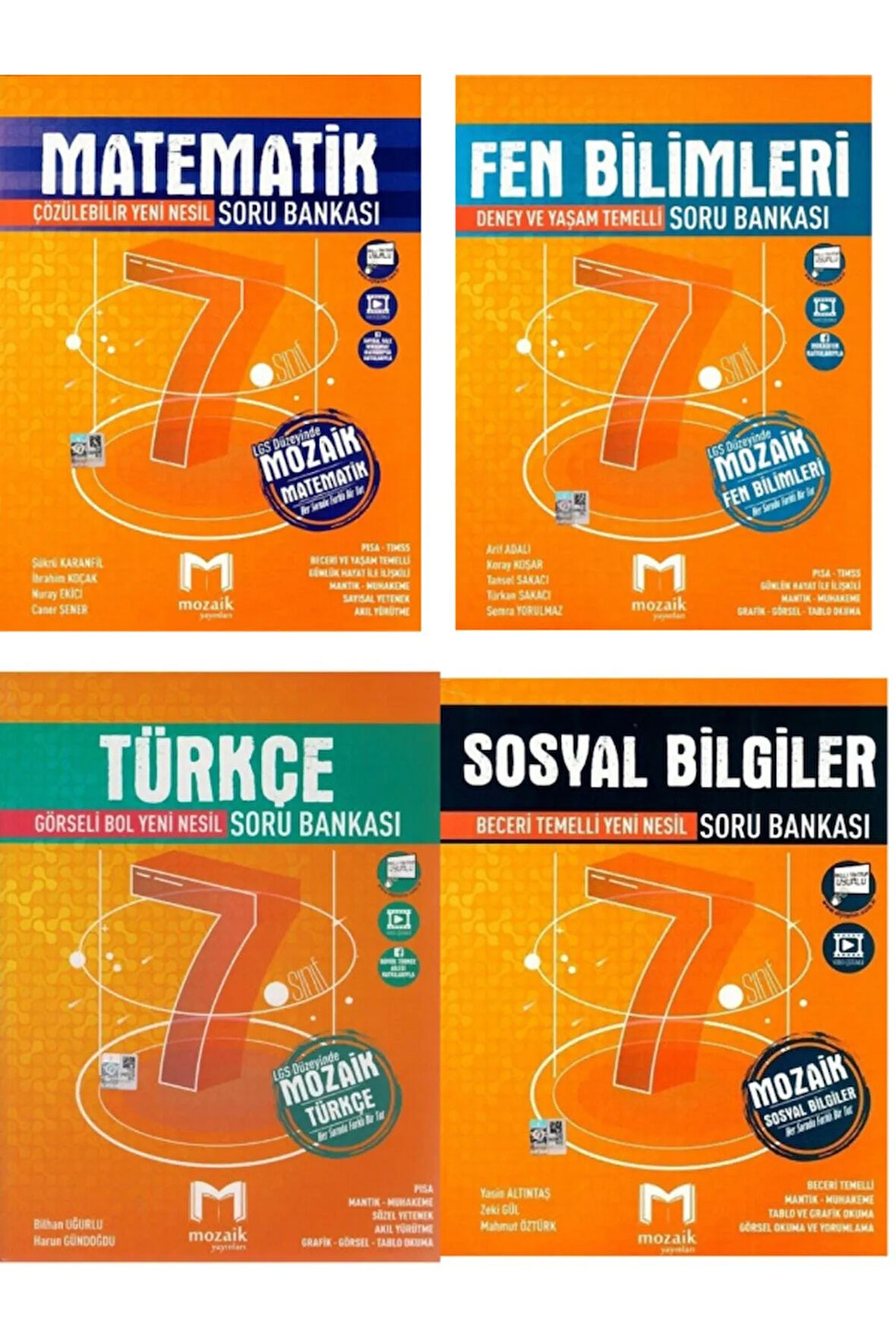 Mozaik 7. Sınıf Soru Bankası Seti (matematik -türkçe -fen -sosyal)
