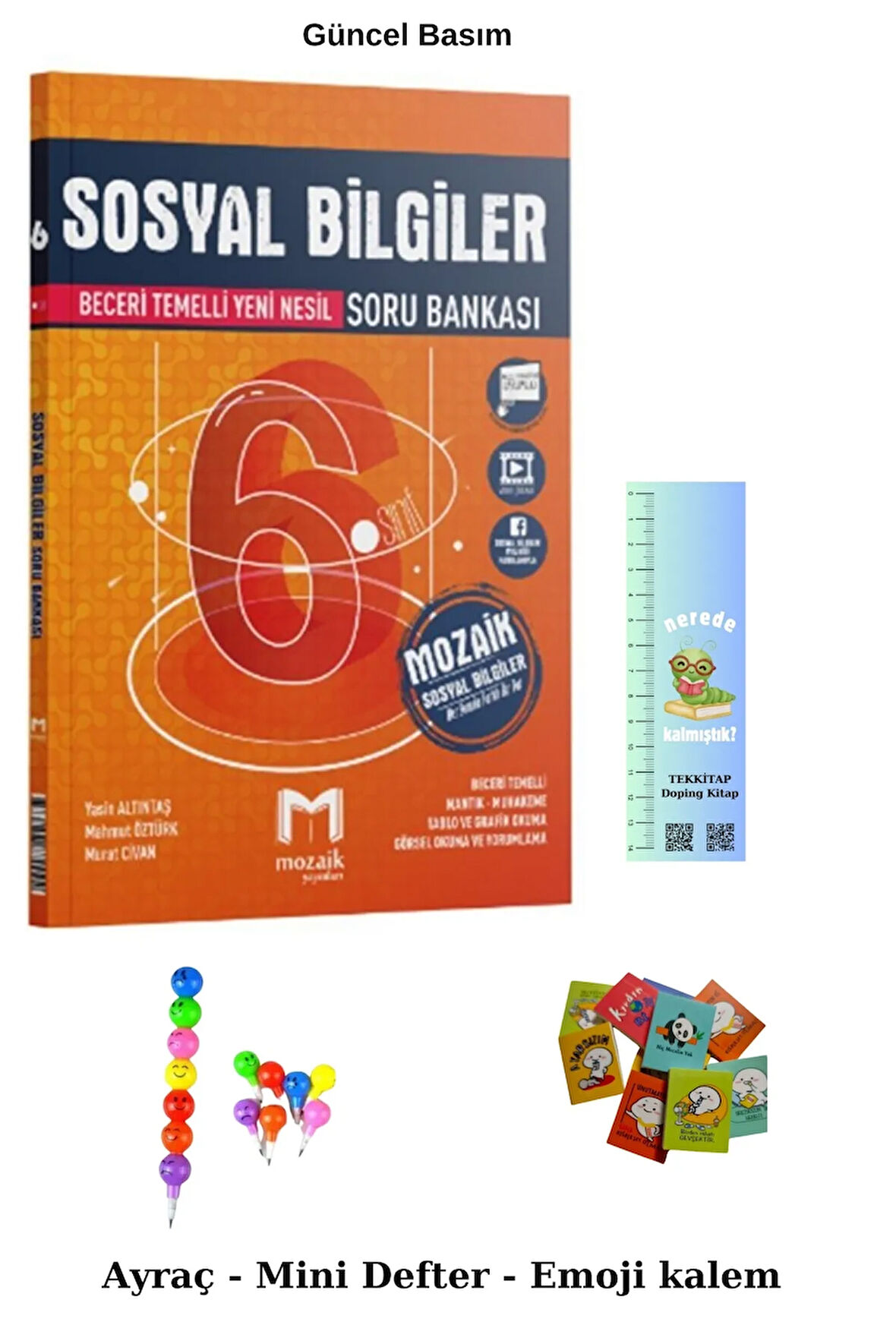 Mozaik 6. Sınıf Sosyal Bilgiler Soru Bankası 2025 ( EMOJİ - MİNİ DEFTER-TIRTIL A.)