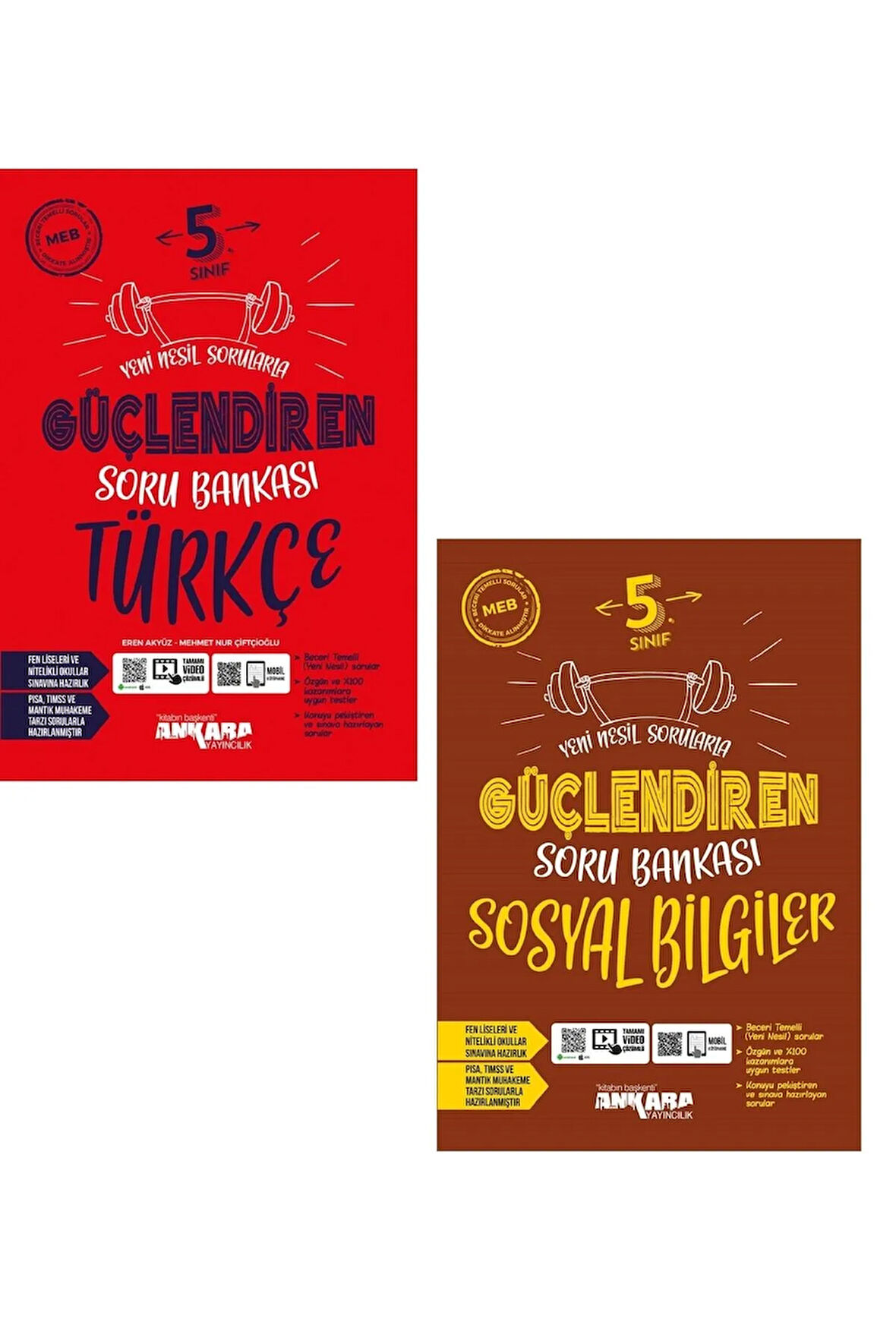 Ankara 5. Sınıf Türkçe + Sosyal Bilgiler Güçlendiren Soru Seti 2 Kitap 2023