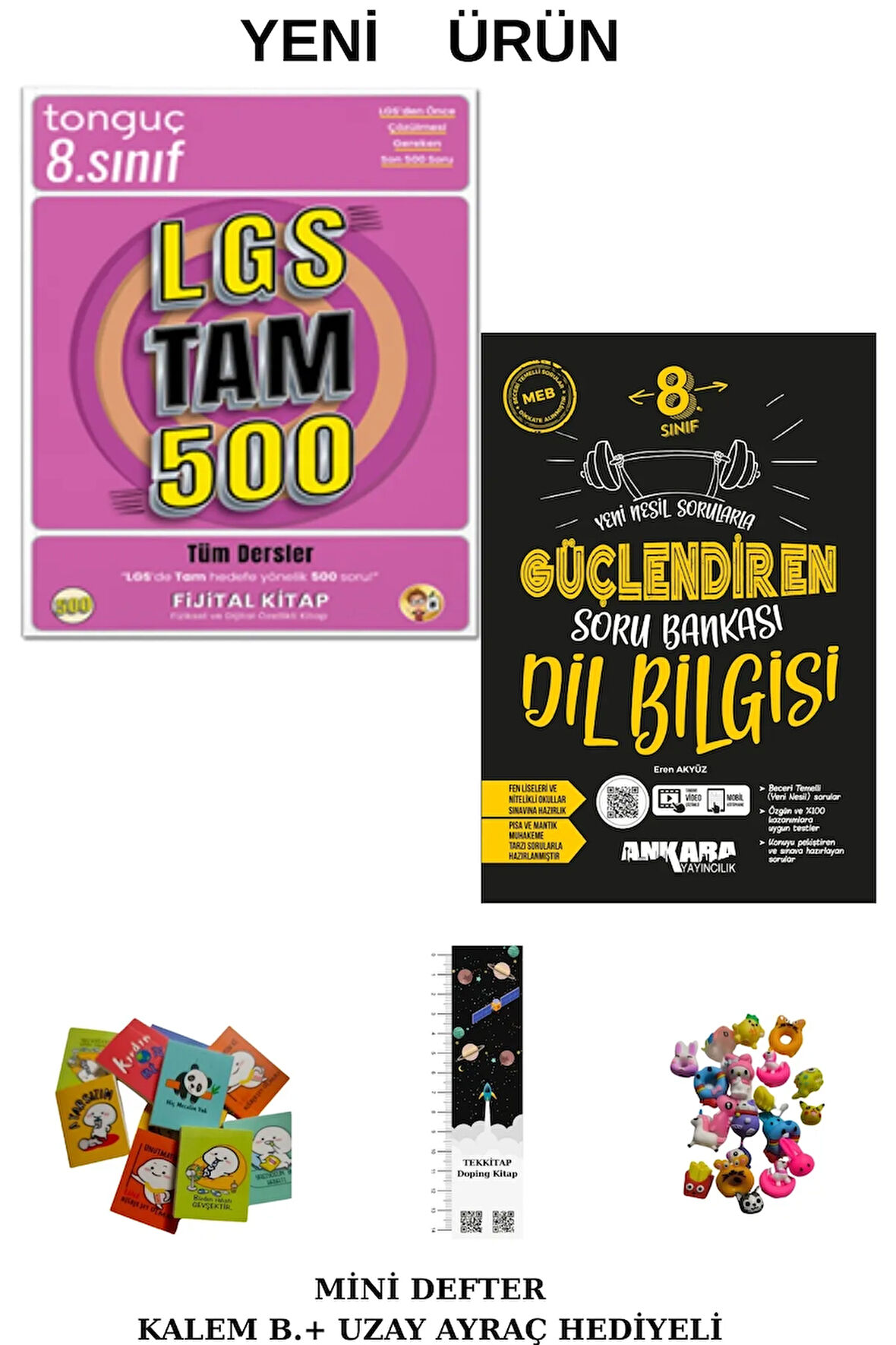 Tonguç 8. Sınıf TAM 500 Tüm Dersler SB.+ Ankara Dilbilgisi SB. ( 2 Kitap) (Uzay A+ Mini D.+Kalem B.)