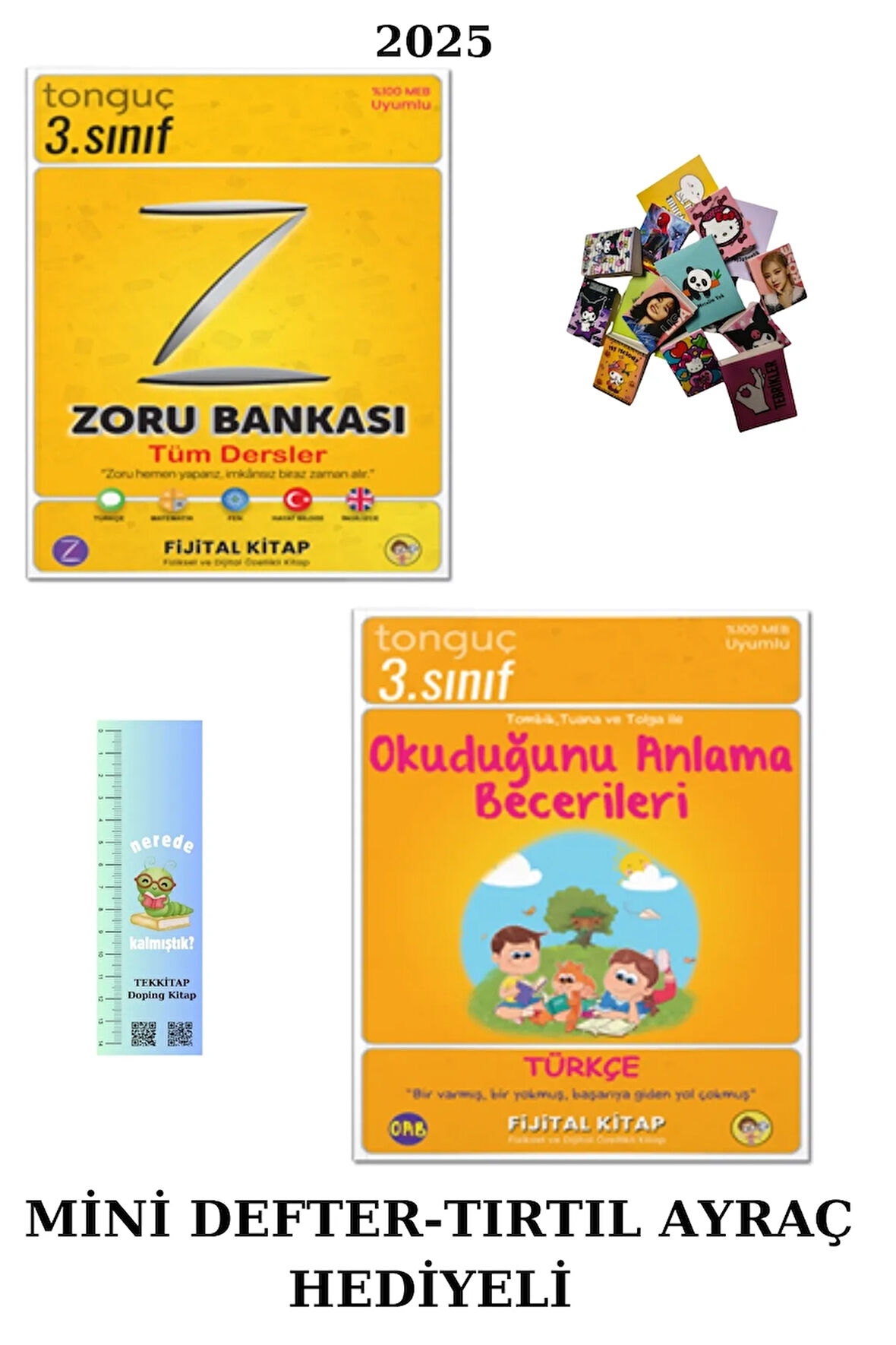 Tonguç 3. Sınıf  Zoru Bankası TD. ++ Okuduğunu Anlama Becerileri (Mini D.+Tırtıl Ayraç) GÜNCEL 2025