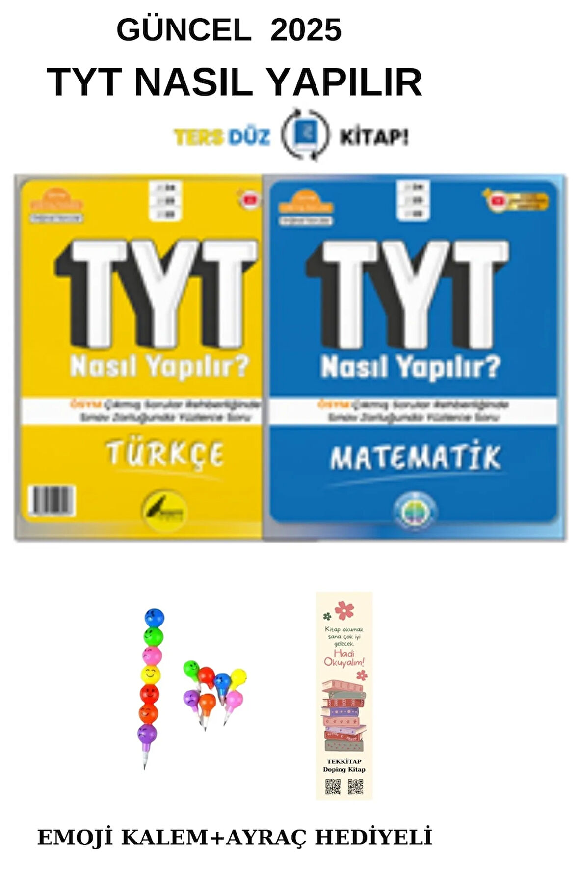 Tonguç TYT TERS DÜZ TÜRKÇE - MATEMATİK  SB.  2025 ( EMOJİ KALEM + AYRAÇ) HEDİYELİ YENİ ÜRÜN