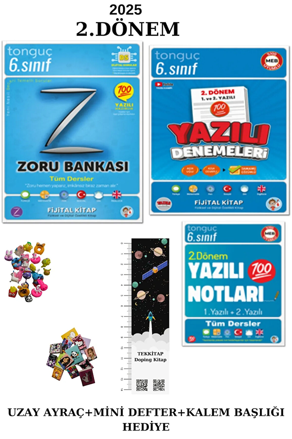 Tonguç 6. Sınıf Zoru TD. - Yazılı Notları-Yazılı Denemeleri 2. DÖNEM (3KİTAP) (UZAY+MİNİ+K.BAŞLIĞI)