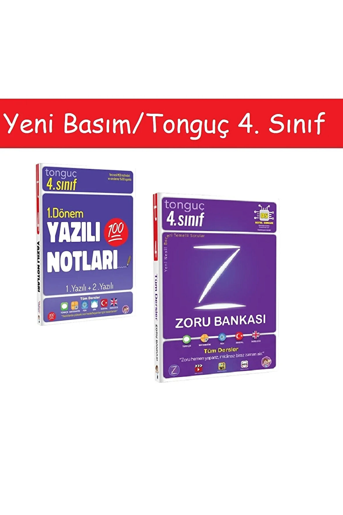 Tonguç 4. Sınıf Yazılı Notları 1. Dönem 1 Ve 2. Yazılı & 4. Sınıf Tüm Dersler Zoru Bankası