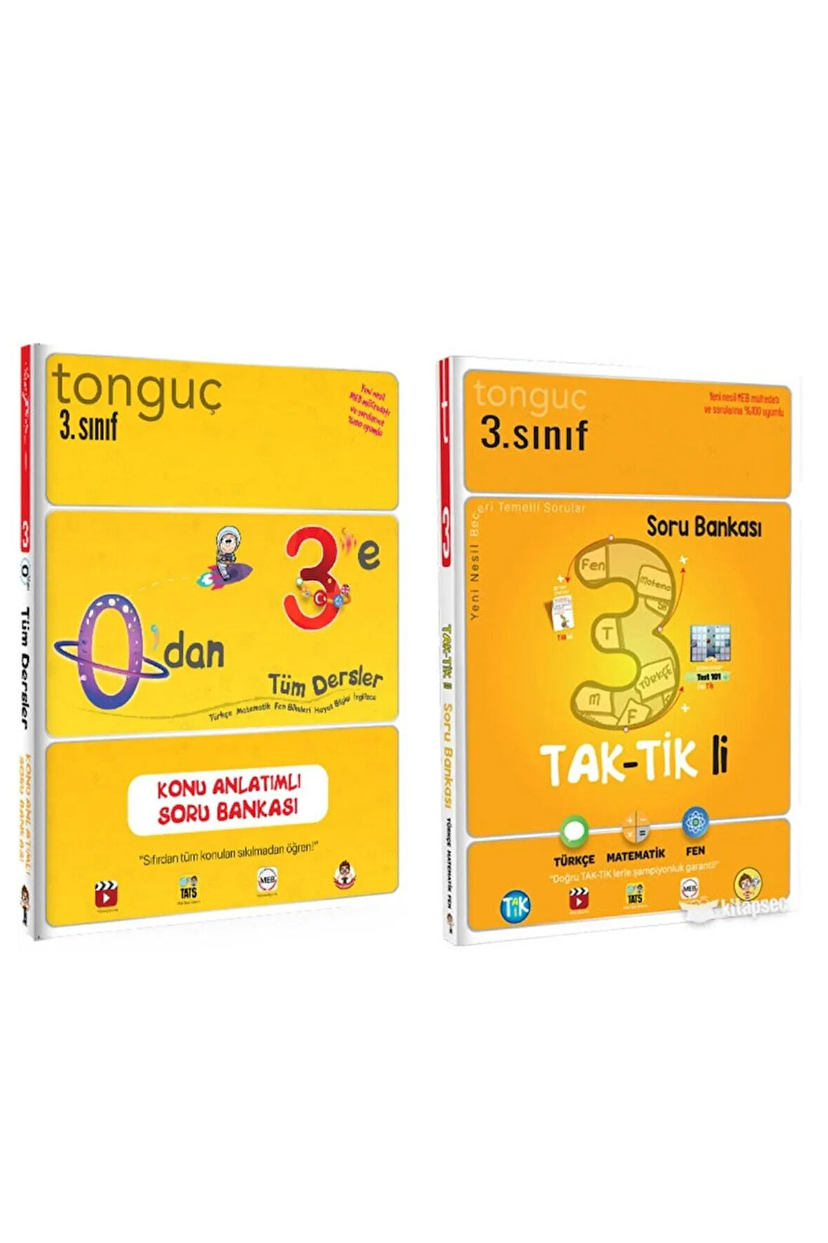 Tonguç 0'dan 3'e Tüm Dersler Konu Anlatımlı Ve 3.sınıf Tak-tik'li Soru Bankası