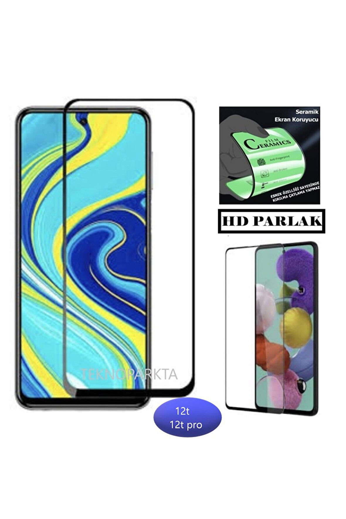 Xiaomi Mi 12t - Mi 12t Pro Ekran Koruyucu Seramik Esnek Tam Kaplayan Kırılmaz Cam Ekran