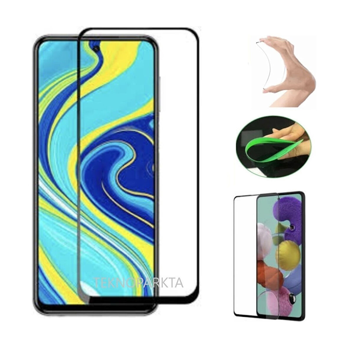 Xiaomi Redmi Note 12 Pro Ekran Koruyucu Seramik Esnek Tam Kaplayan Kırılmaz Cam Ekran