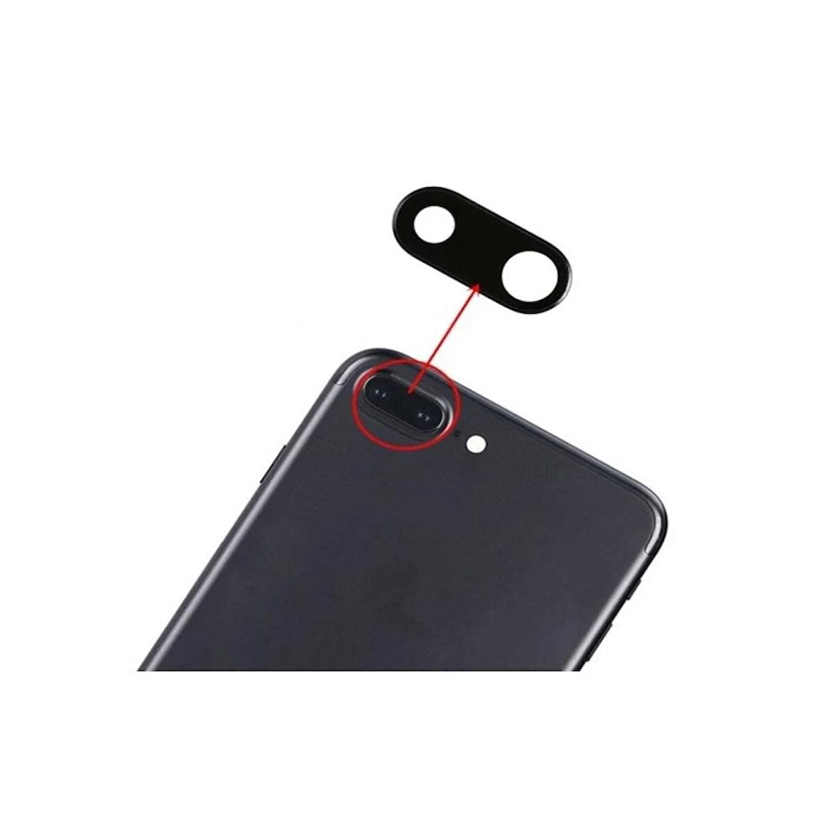 Apple iPhone 7 Plus İle Uyumlu Kamera Camı