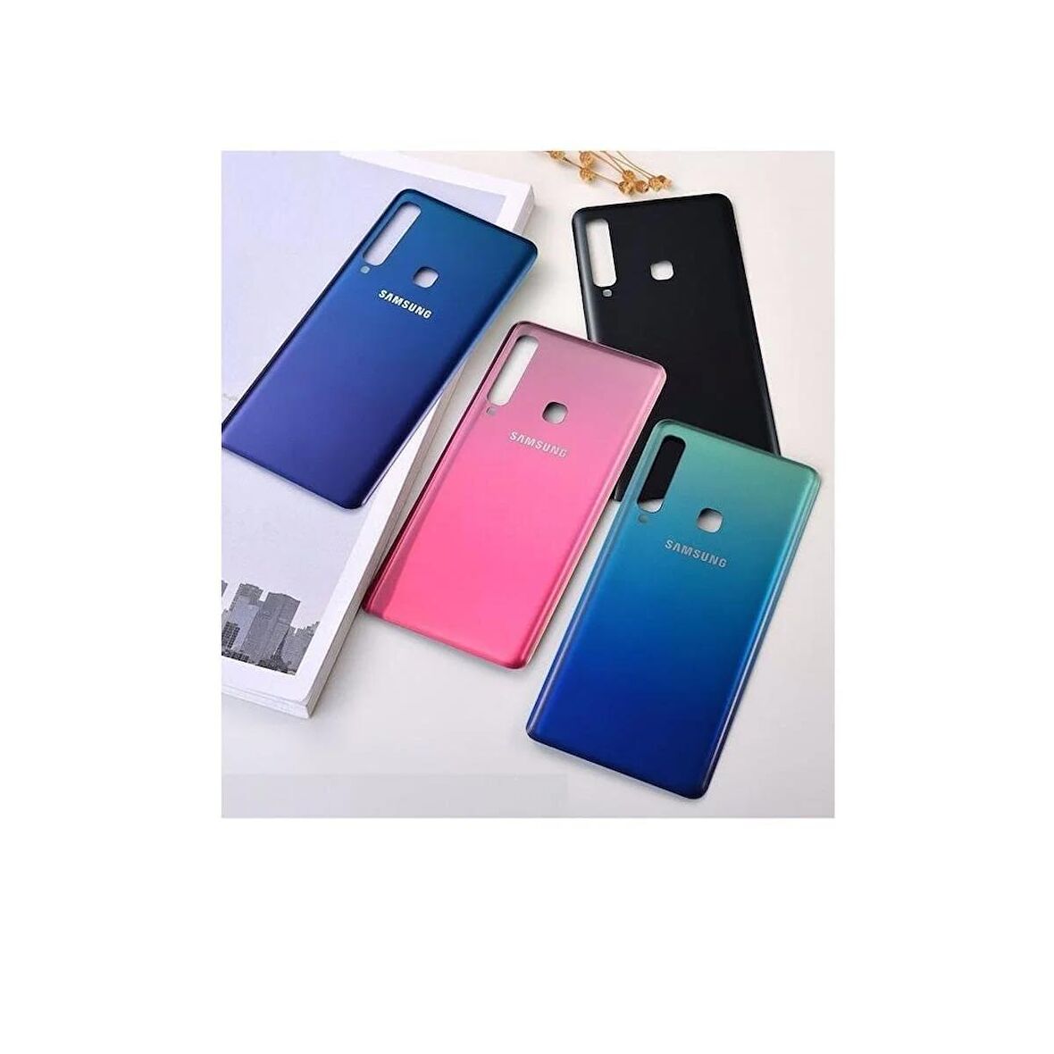 Samsung Galaxy A9 2018 A920F İle Uyumlu Arka Pil Kapak 