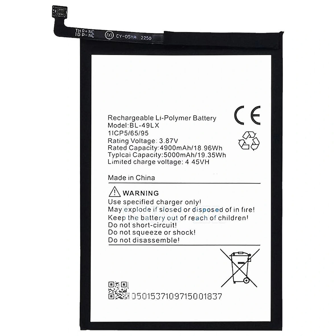 infinix Hot 20s İle Uyumlu İthal Pil Batarya BL-49LX