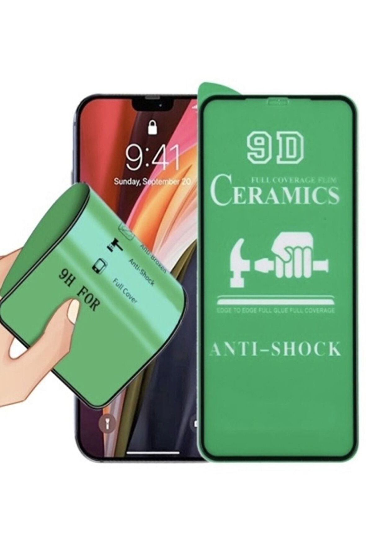 Iphone Xr Ekran Koruyucu Seramik Nano Cam Esnek Tam Full Kaplayan Kırılmaz