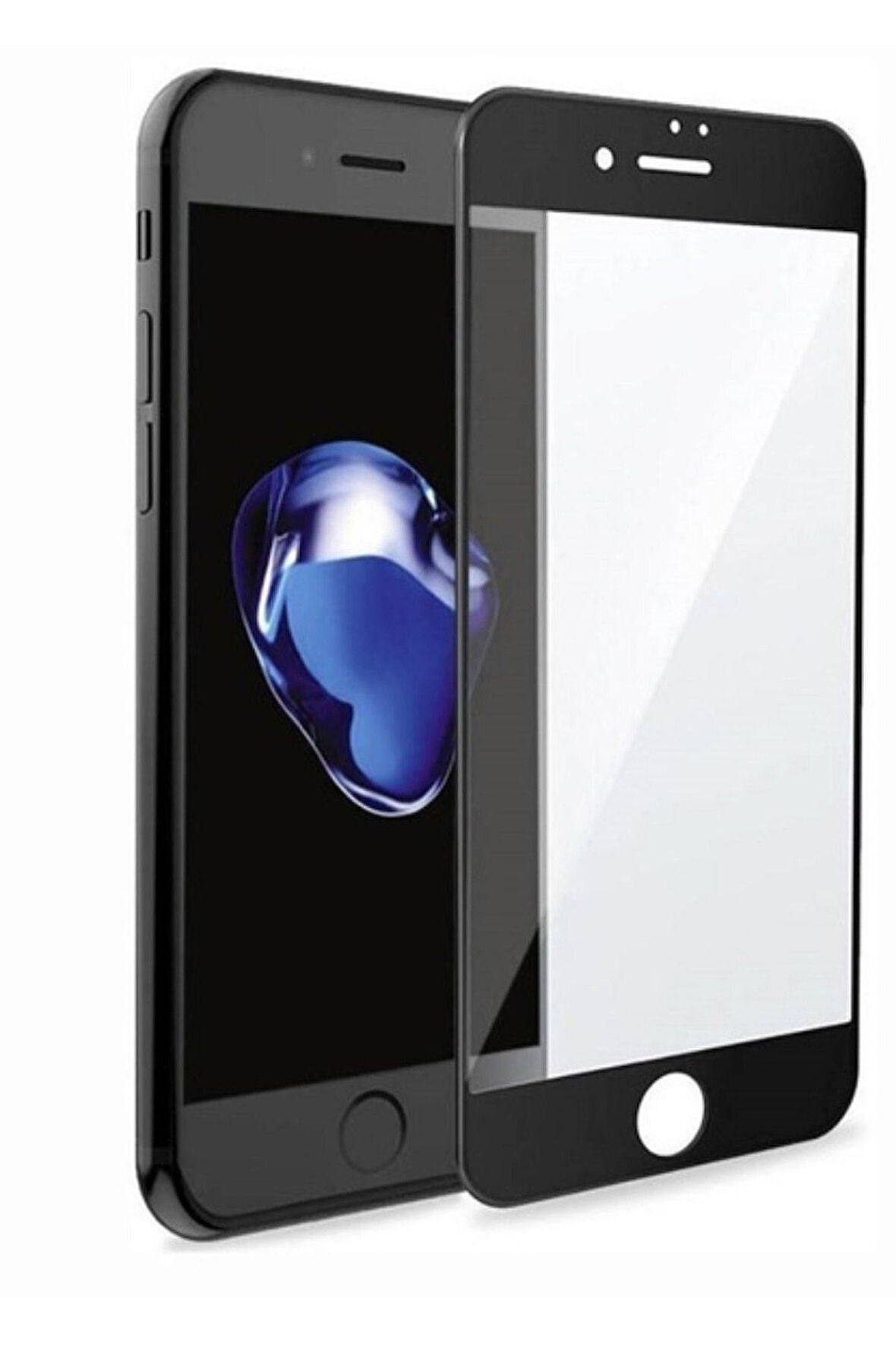 Iphone 6 Plus 6s Plus Uyumlu Seramik Nano Siyah Esnek Tam Full Kaplayan Kırılmaz Cam Ekran Koruyucu