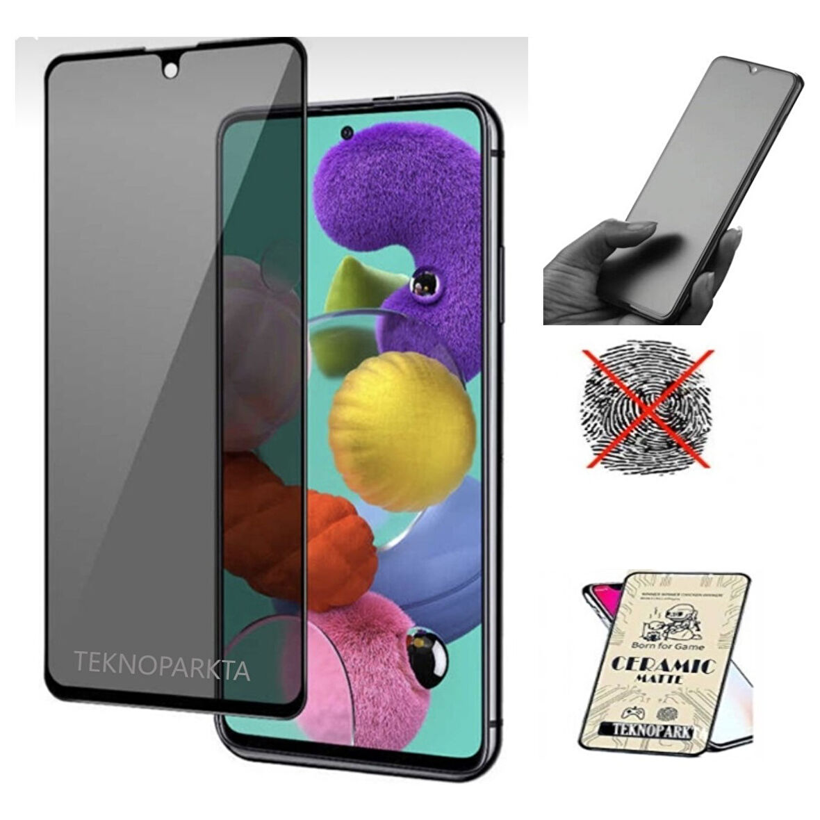 Samsung M53 Ekran Koruyucu Mat Seramik Tam Kaplayan Esnek Cam Nano Ekran