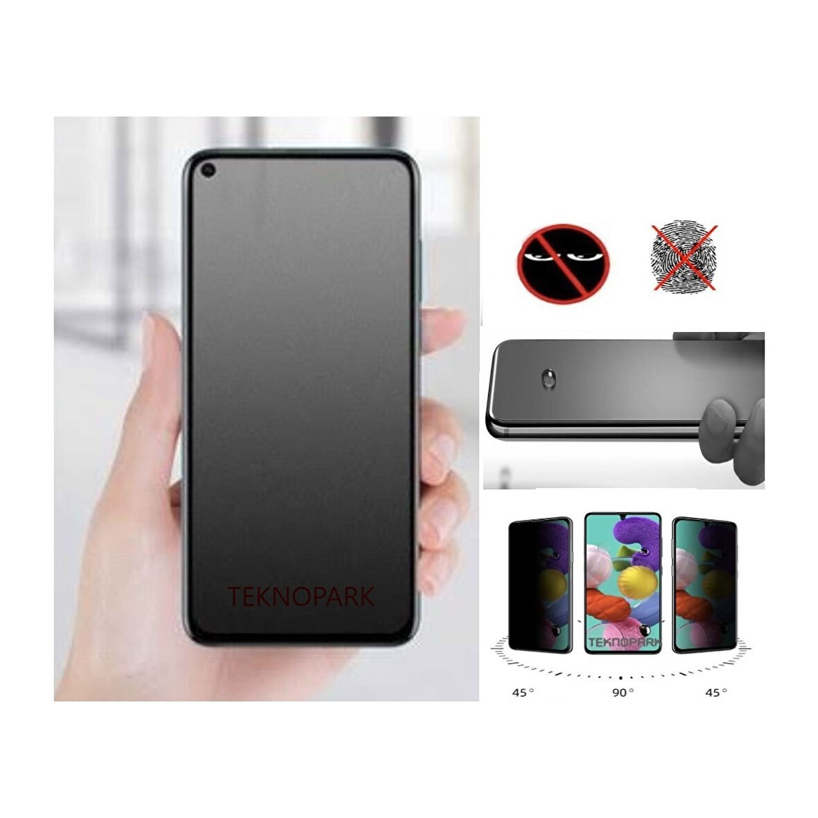 Oppo Reno 6 Mat Hayalet Privacy Tam Kaplayan Cam Seramik Nano Ekran Koruyucu