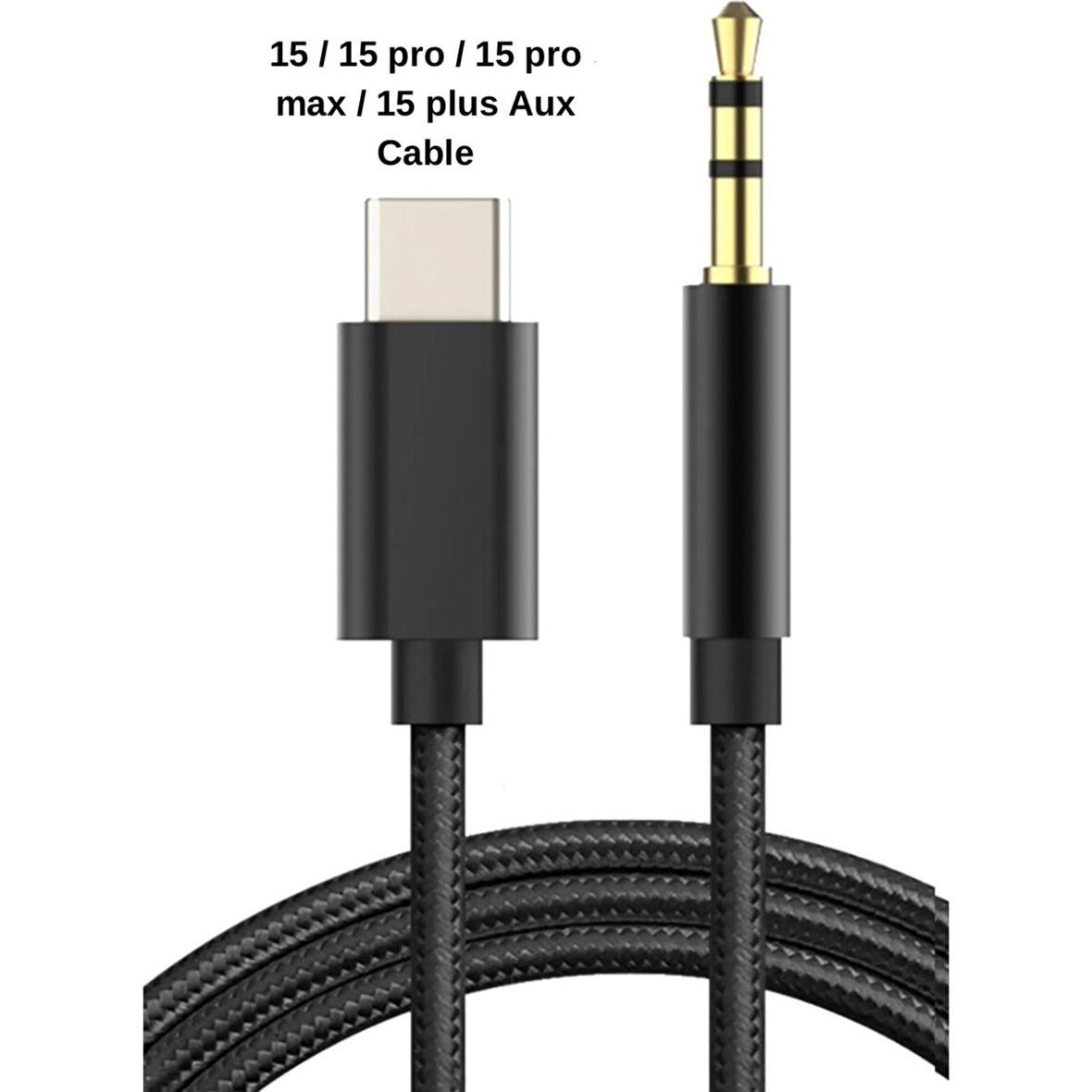 Iphone 15 Pro Max Aux Kablo Type C Örgü Hasır Dac Çipli Kablo