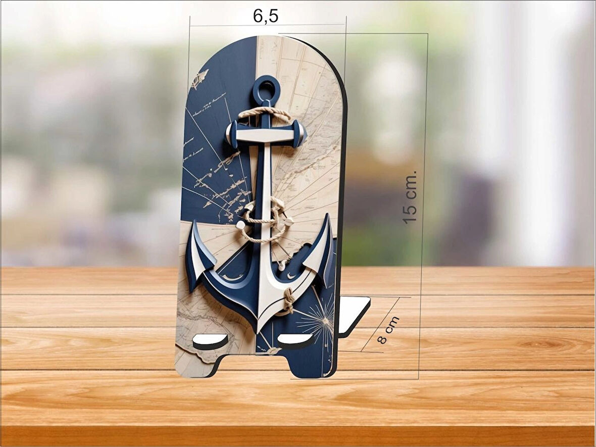 2 Adet Tekne Çapası Telefon Tutucu Masaüstü Telefon 