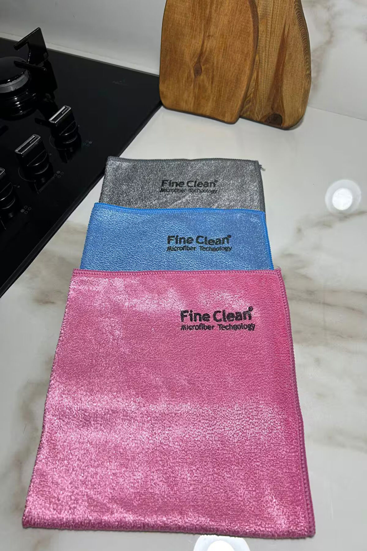 ( 3 Adet ) Mikrofiber Sihirli Yağ Ankastre Ocak Davlumbaz Mutfak Bezi 40*40