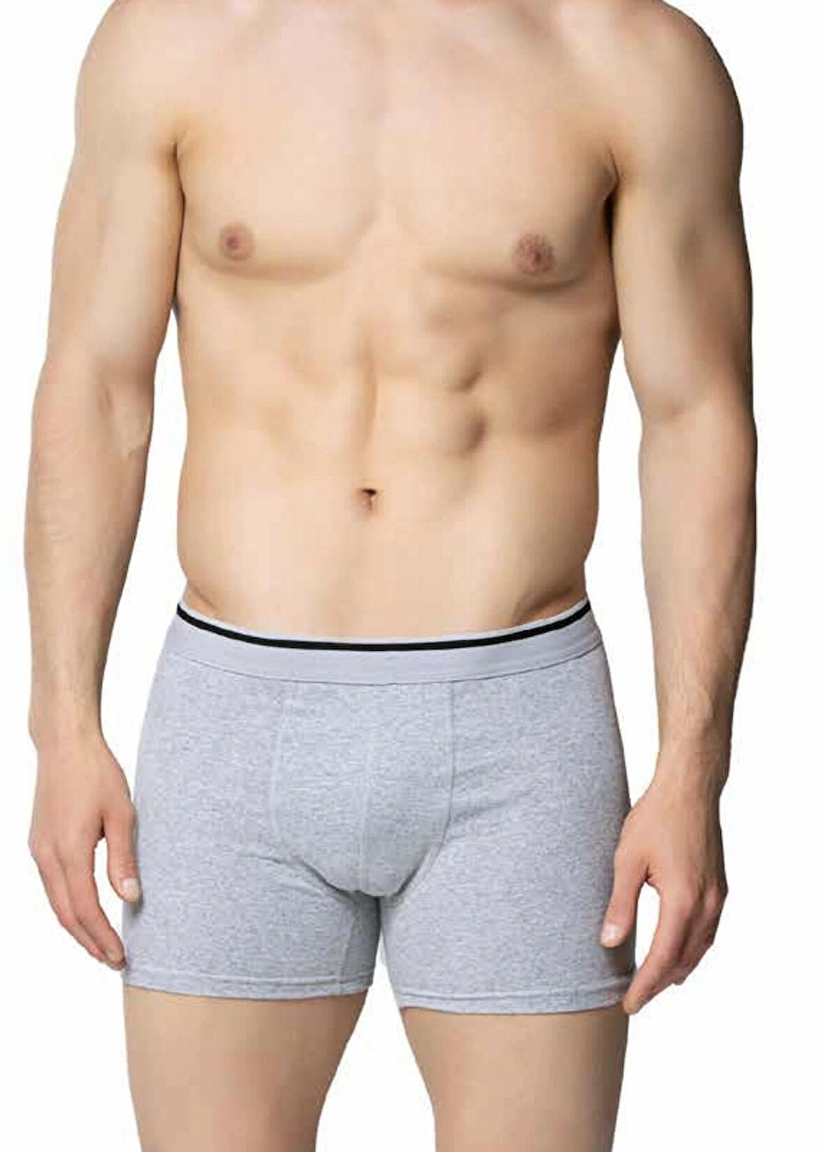 Gri Likralı Erkek Boxer
