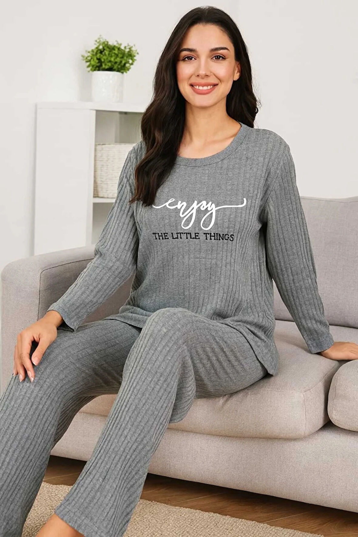 Kadın Pijama Takımı %100 Pamuk
