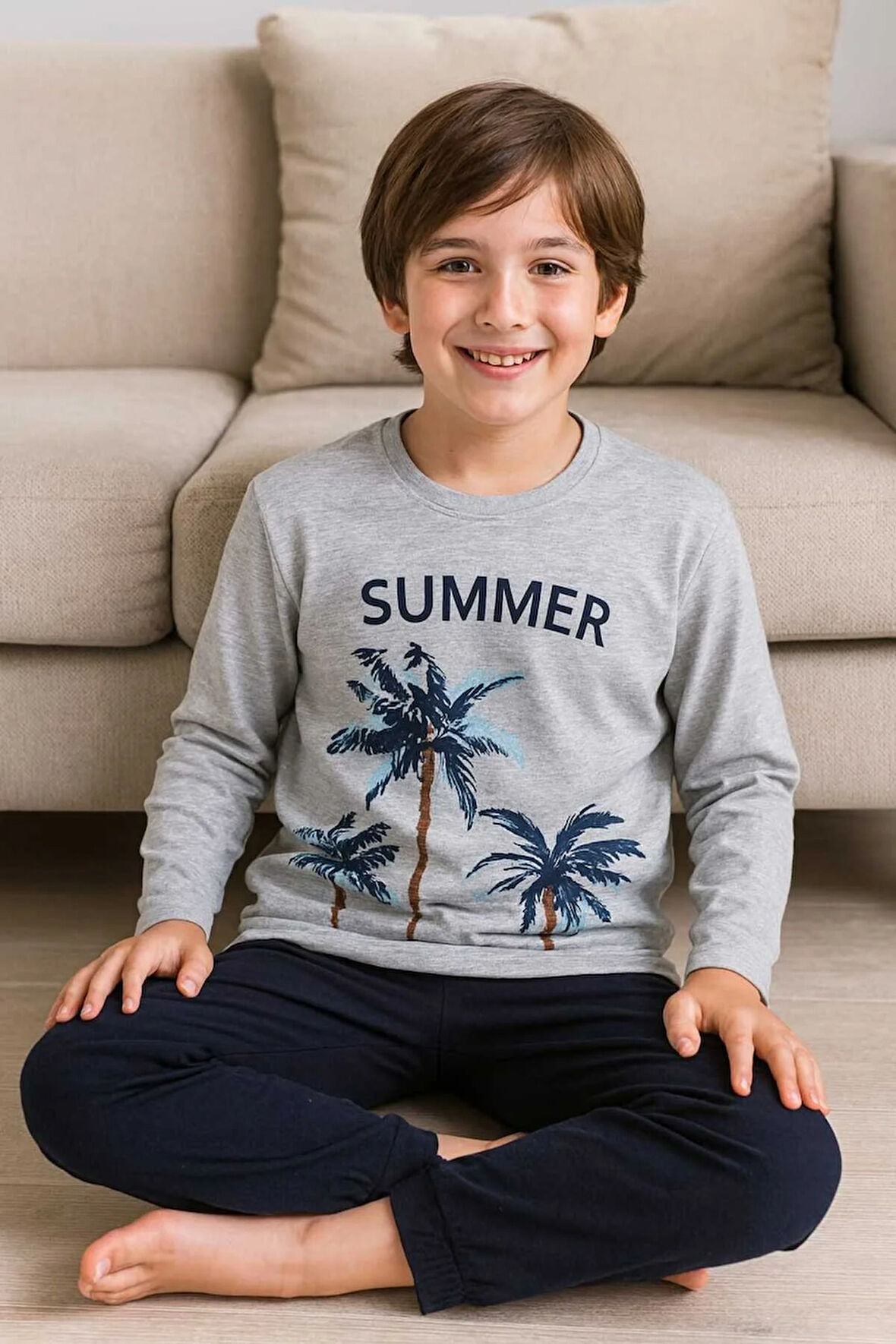 Erkek Çocuk Pijama Takımı %100 Pamuk