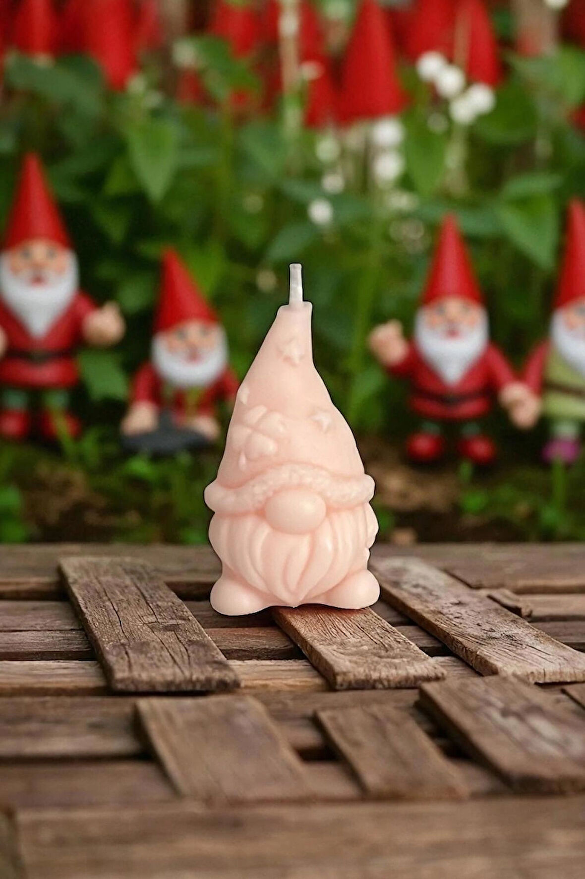 TESORİ TESSİLLİ Dekoratif Nazar Şans Enerji Mumu 8x4 cm Kırmızı