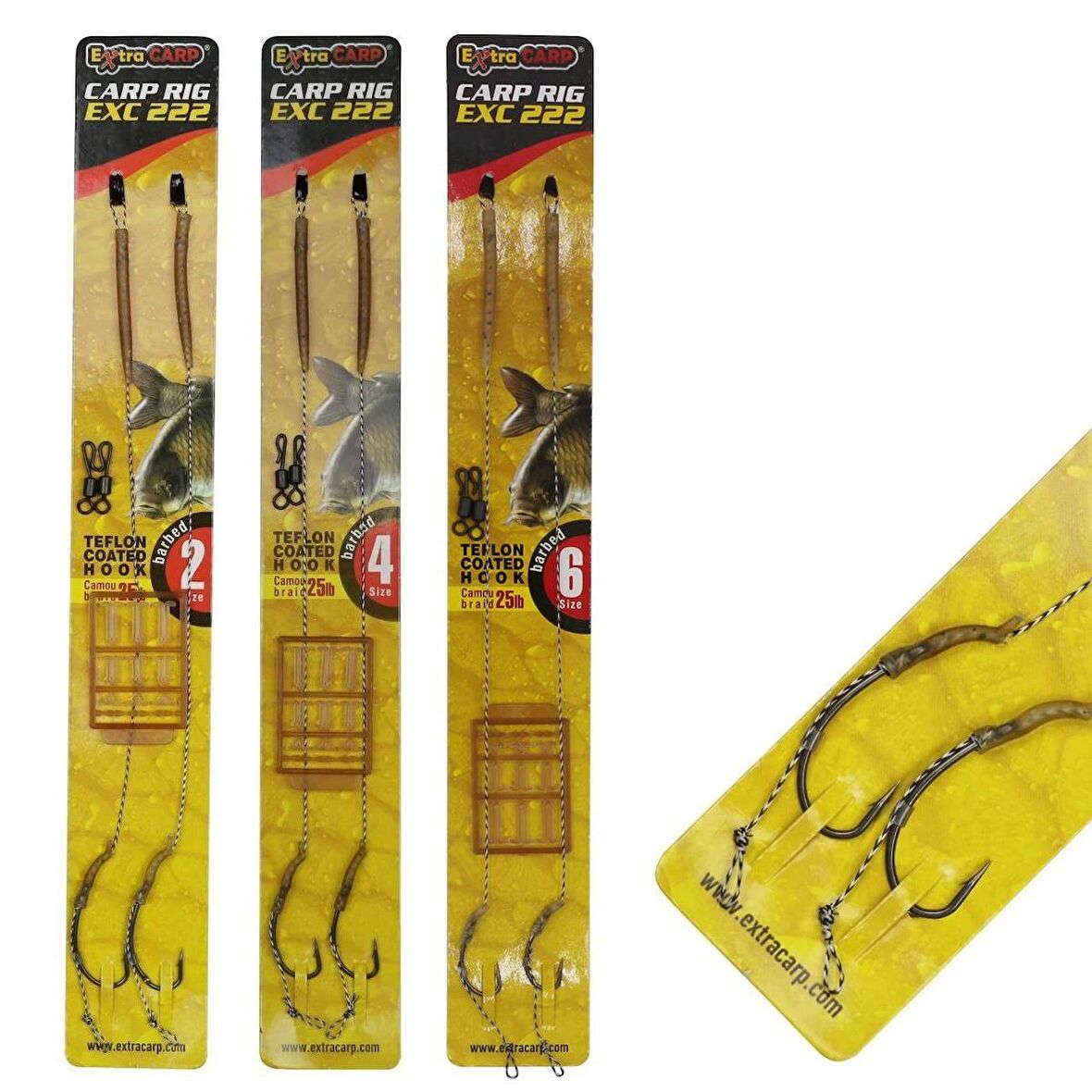 Exc 222 Sazan Boili Takımı Teflon İğneli 25lb 2