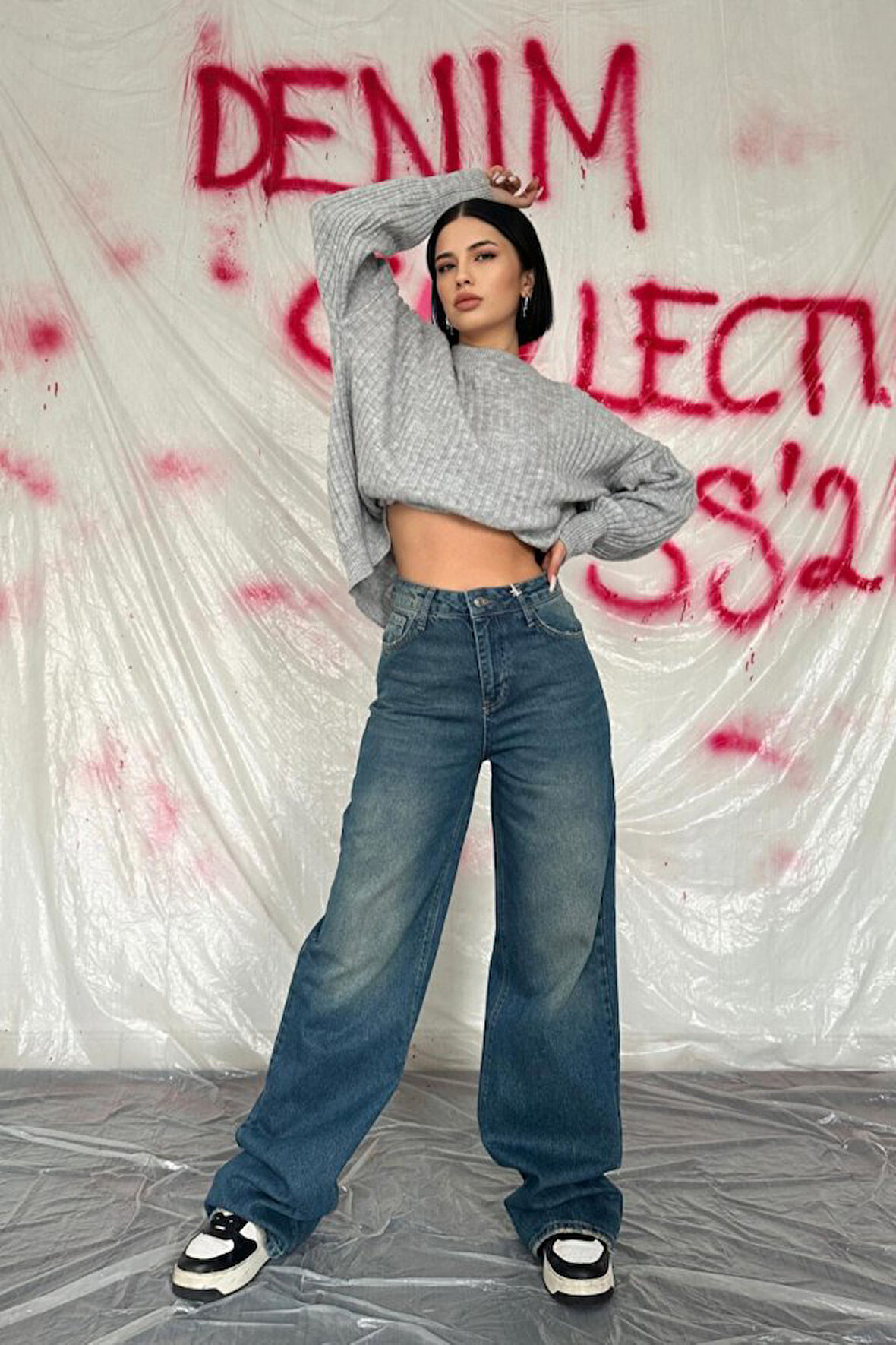 Teusta Lacivert Comfy Jeans Pantolon