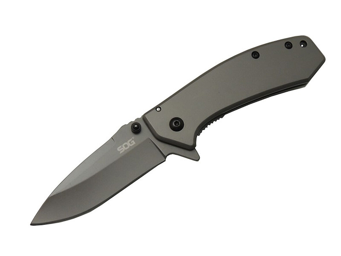 SOG 0286 Titanyum Lindos Kamp Çakı 17 cm - Metal Sap, Yarı Otomatik