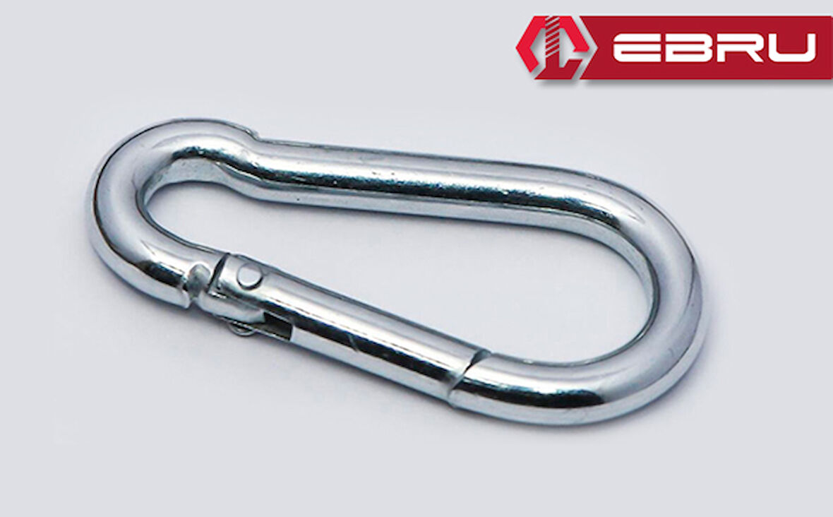 Yaylı Karabina, Çengel, Kanca 11mm - 10 Adet