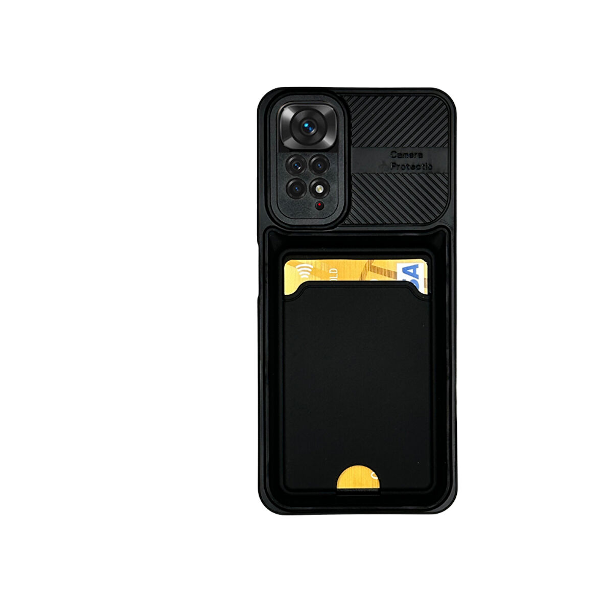 XİAOMİ REDMİ NOTE 11 S  KARTLIKLI SİLİKON KILIF SİYAH