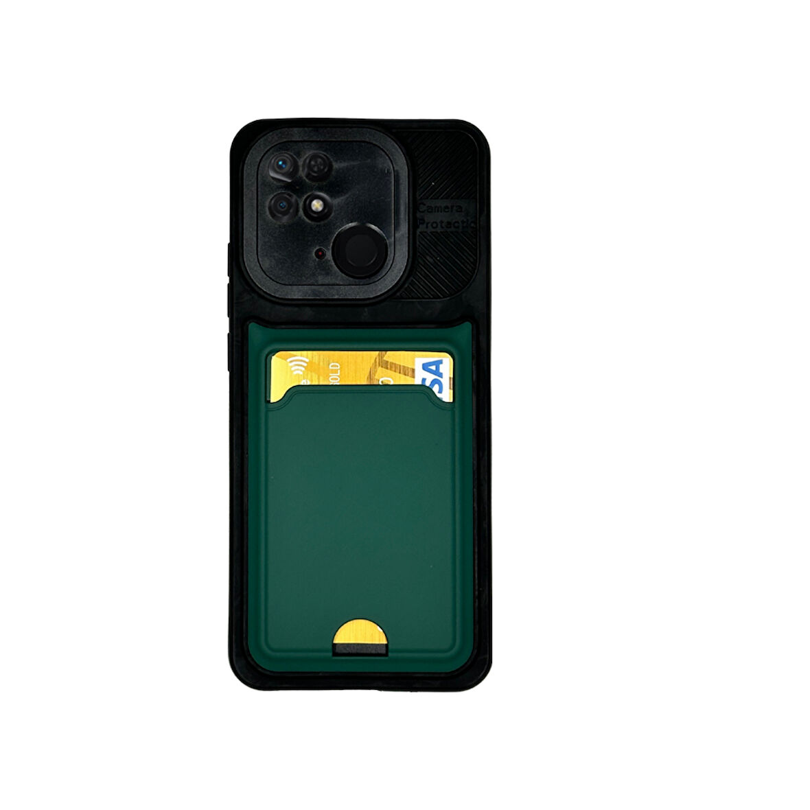XİAOMİ REDMİ 9C  KARTLIKLI SİLİKON KILIF YEŞİL